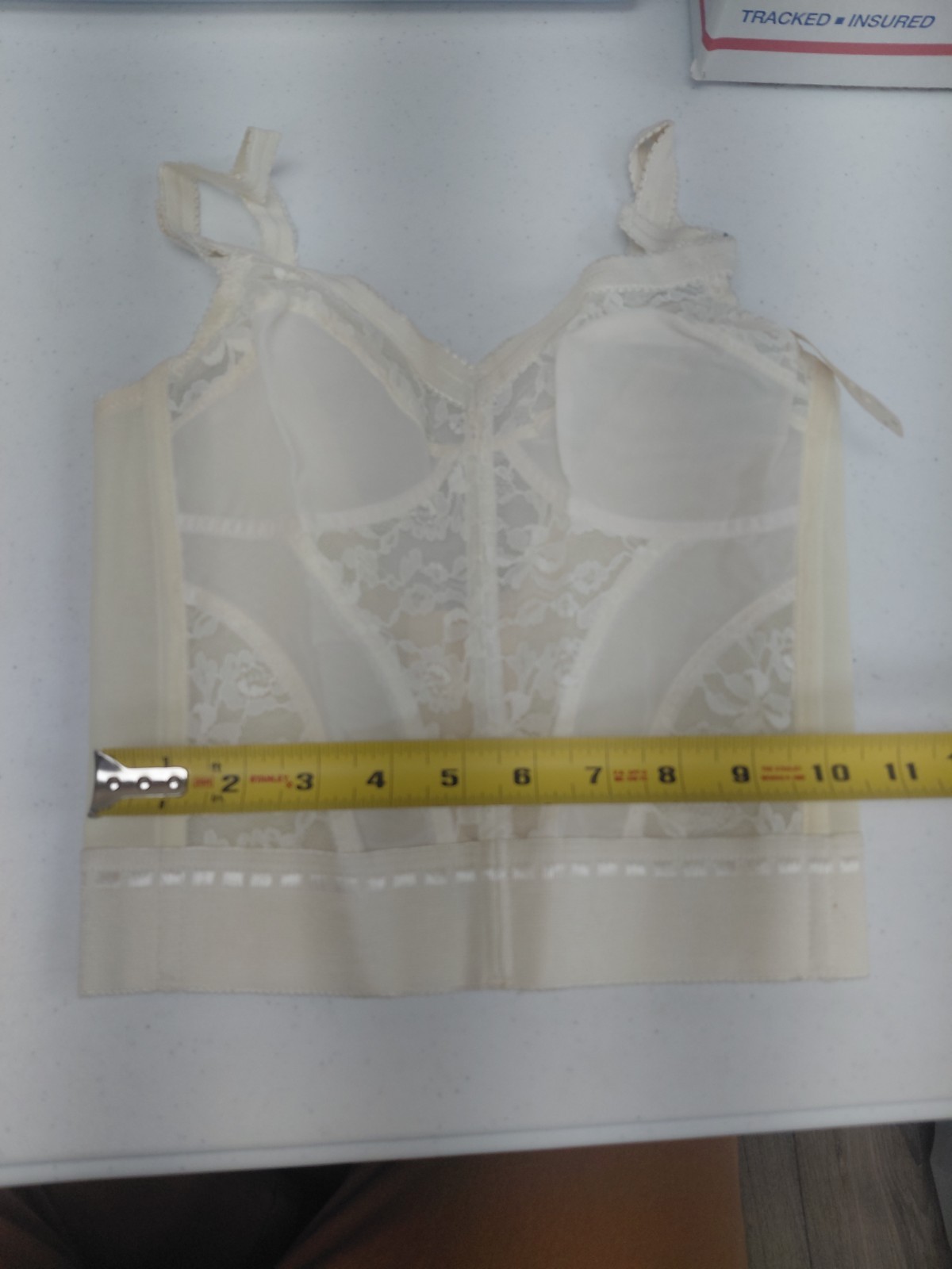 Vintage Sheer Beauty Carnival Longline Bra Size 34B