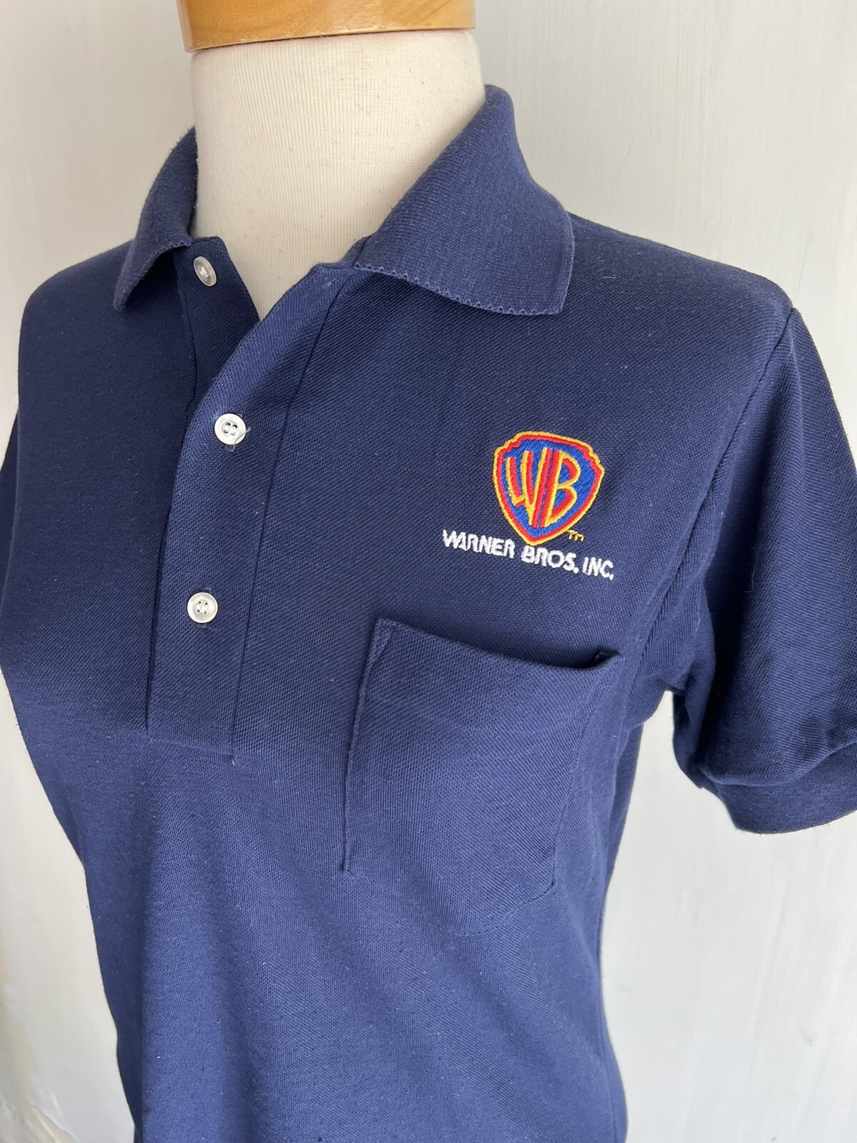 WARNER BROS STUDIOS Official Women’s Vintage 90s STAFF Polo Shirt Size Medium
