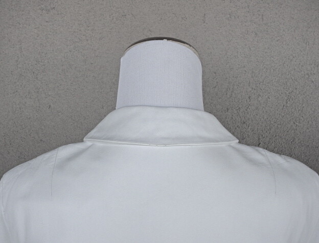 Vintage Mod Faux Leather Coat Womens Sz Small White Pleather 1970s