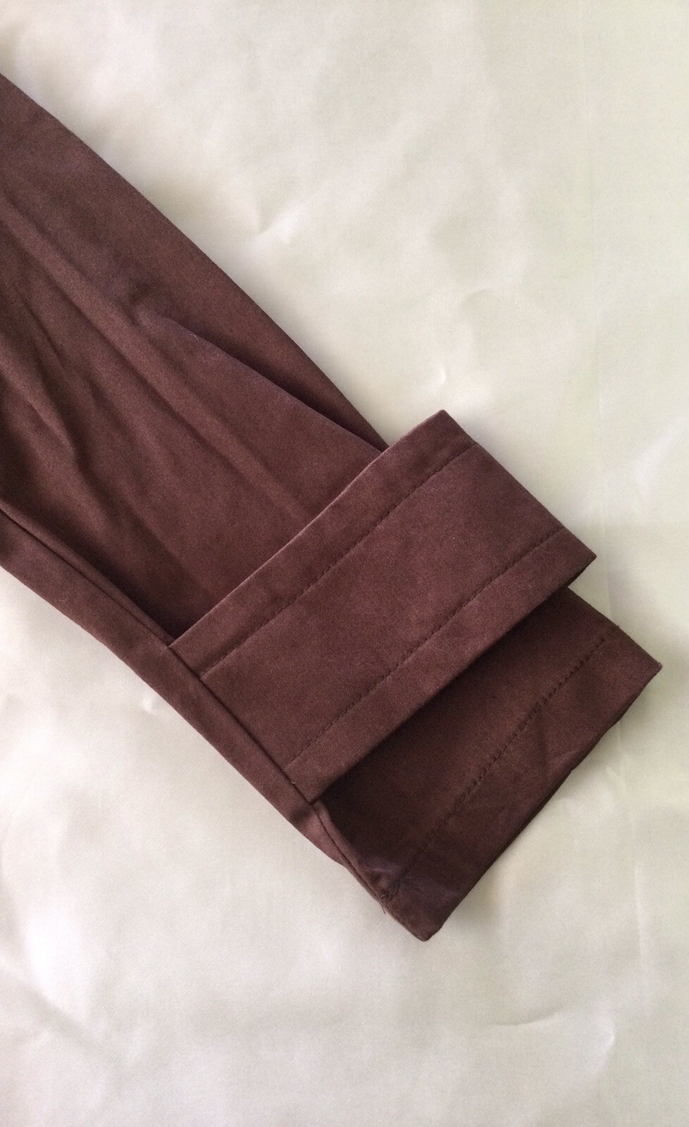 Vintage Retro Belted Jacket Trench Coat Dark Chocolate Brown small size 38 NOS
