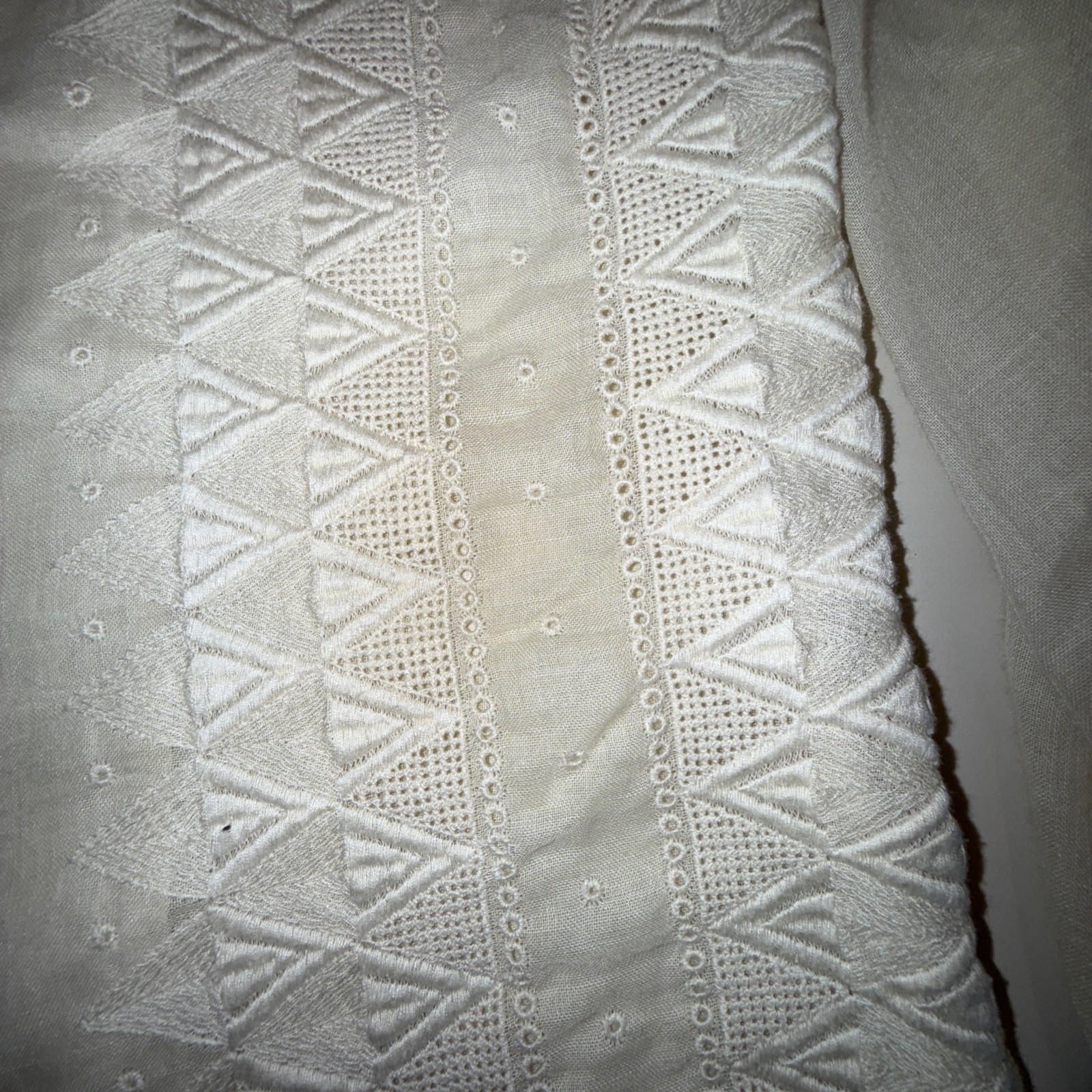 Vintage 70s Alice Of California Sheer Ivory Boho Blouse Cuffs Milkmaid Core XS/S