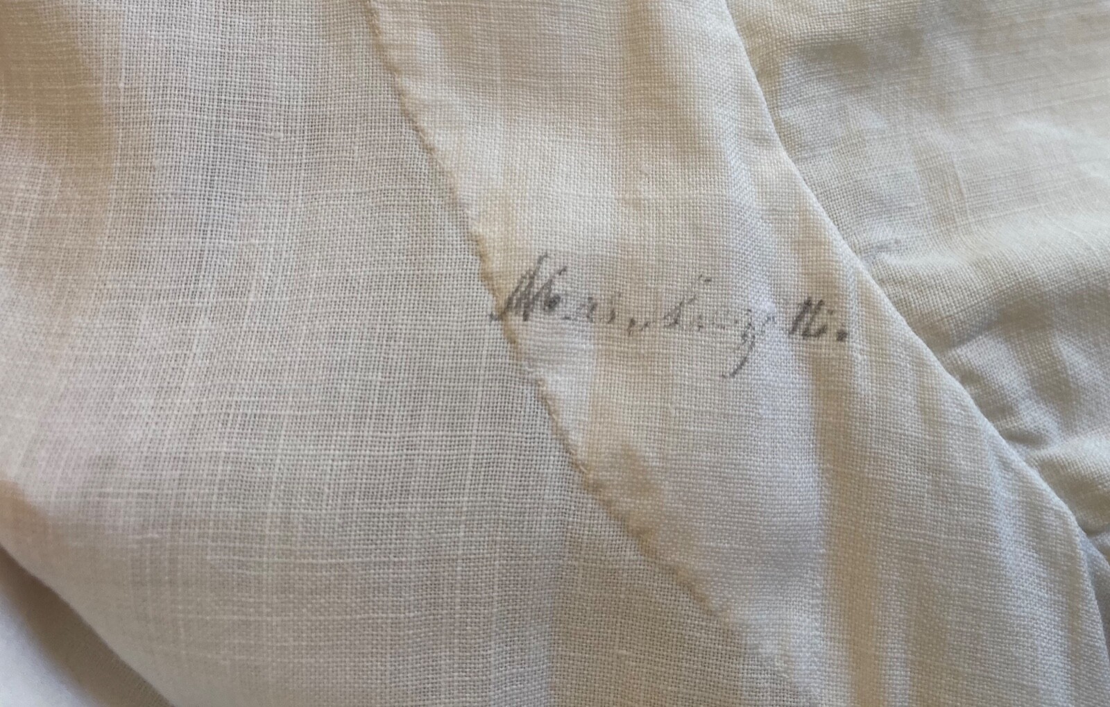 Antique Vintage Edwardian Victorian Heavy Cotton Long Nightgown 1880-1900s AS IS