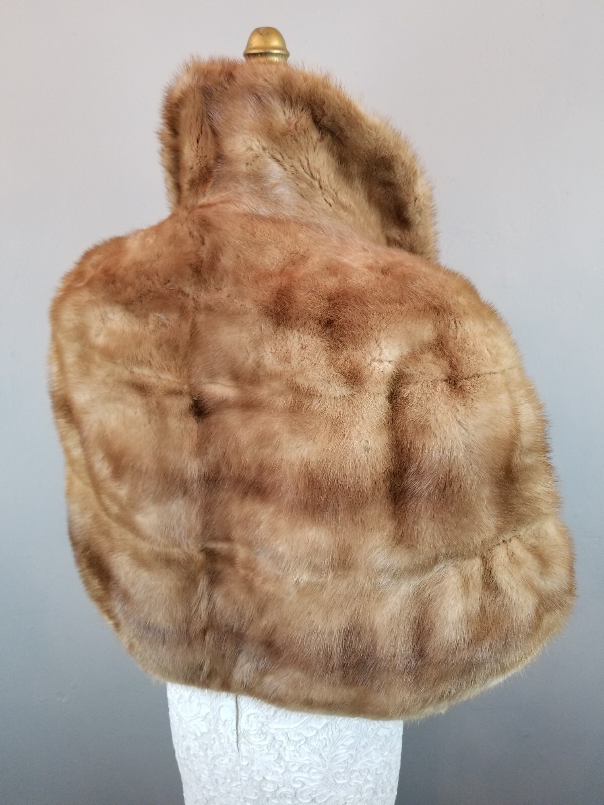 Vintage Golden Mink Stole Fur La Belle Furs * Bridal Mink Cape Capelet * 1930’s