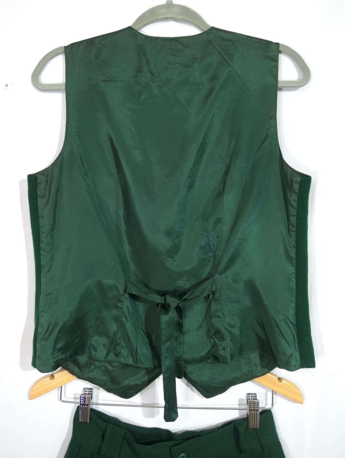 Ivy League Preppy Vintage Green Wool Short Vest Set Savannah Casual Corner M 8