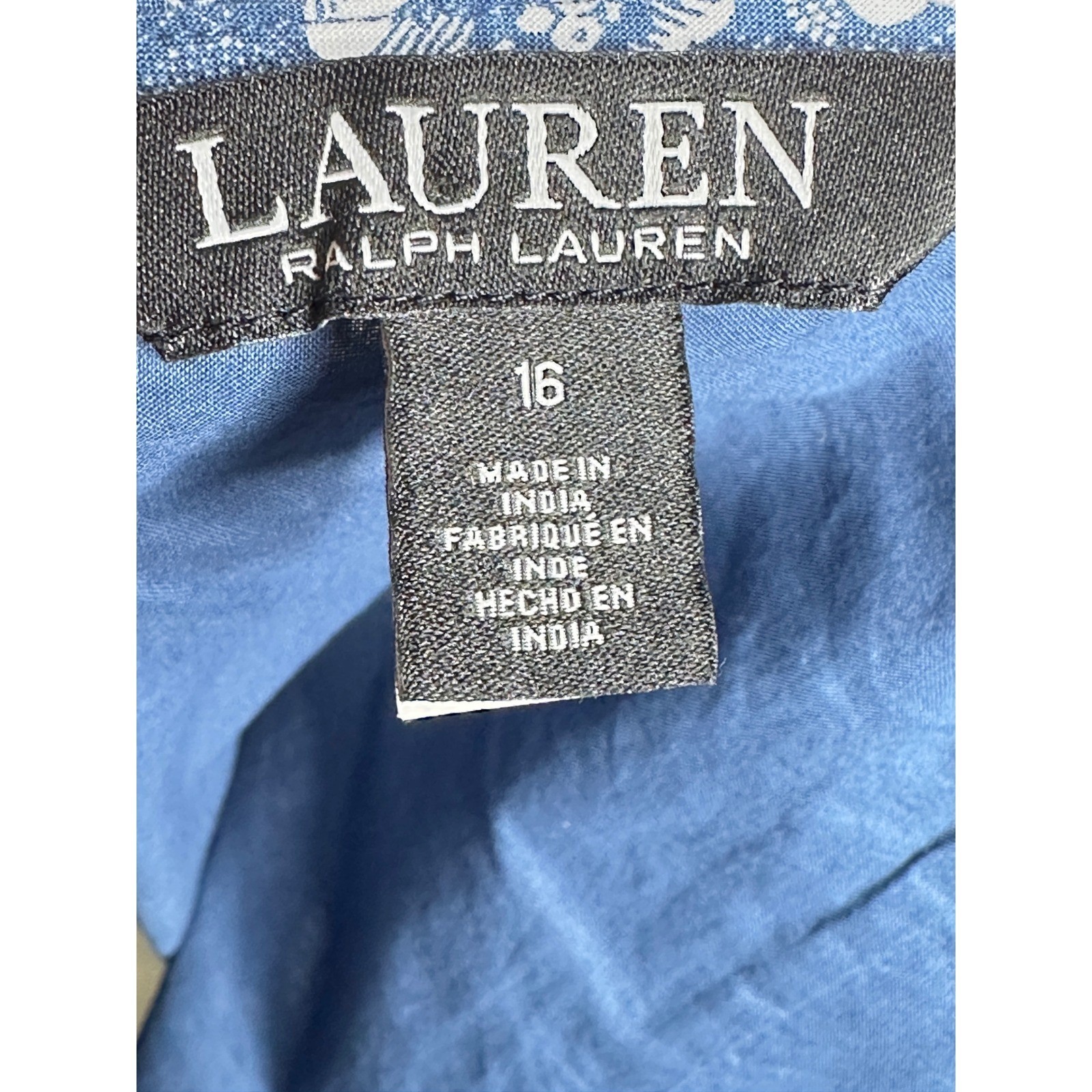 Black Label Ralph Lauren Cami Top 16 Blue Floral Bustier Corset Sweetheart Tie