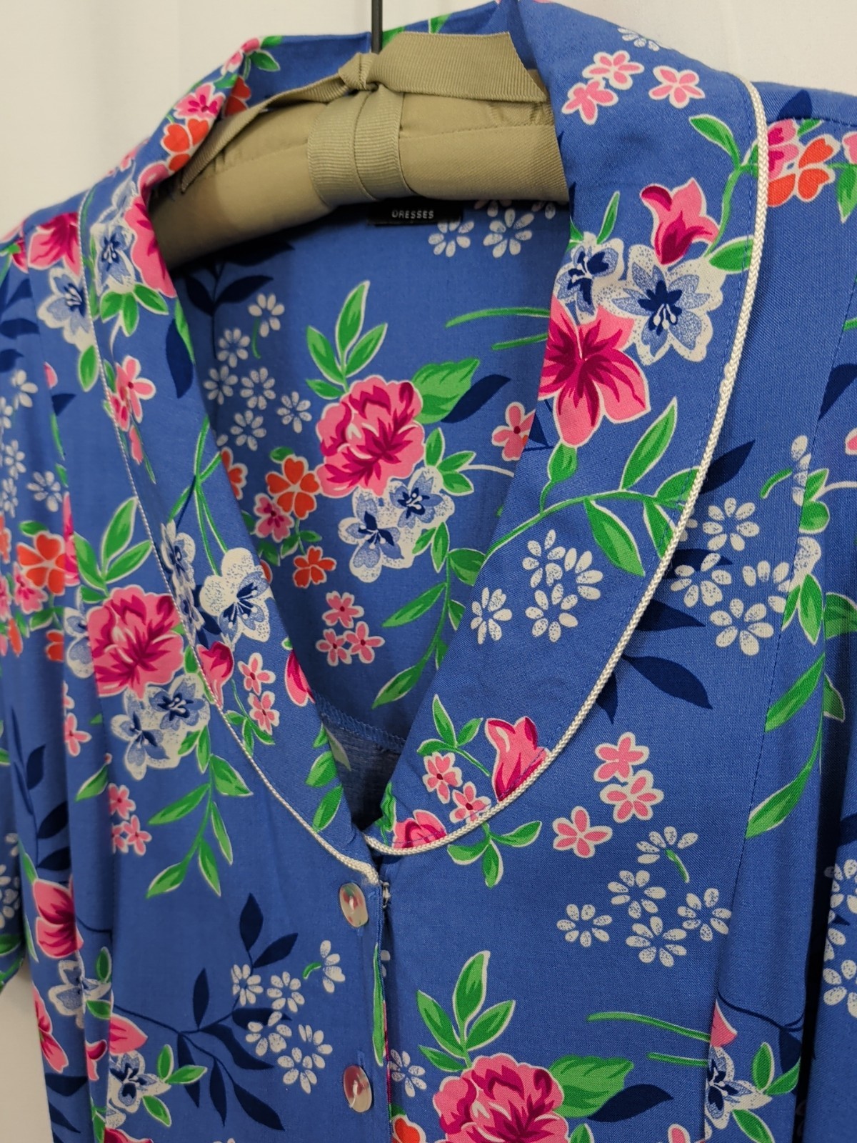 VTG 80’s 90’s ERIKA Maxi Dress Womens L Cottagecore Prairie Periwinkle Floral