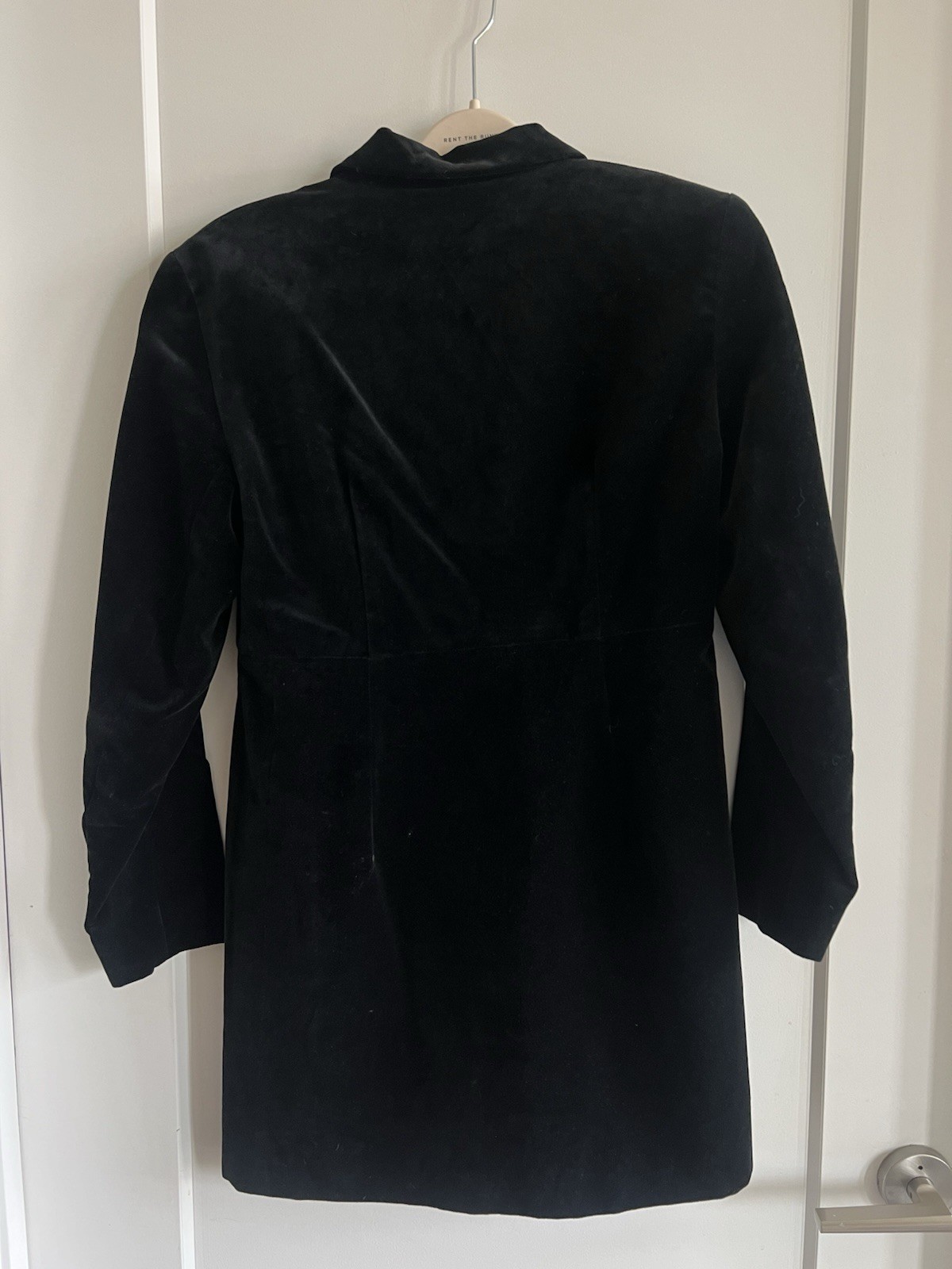 Bisou Bisou Women’s Vintage Long Black Velvet Blazer Size M