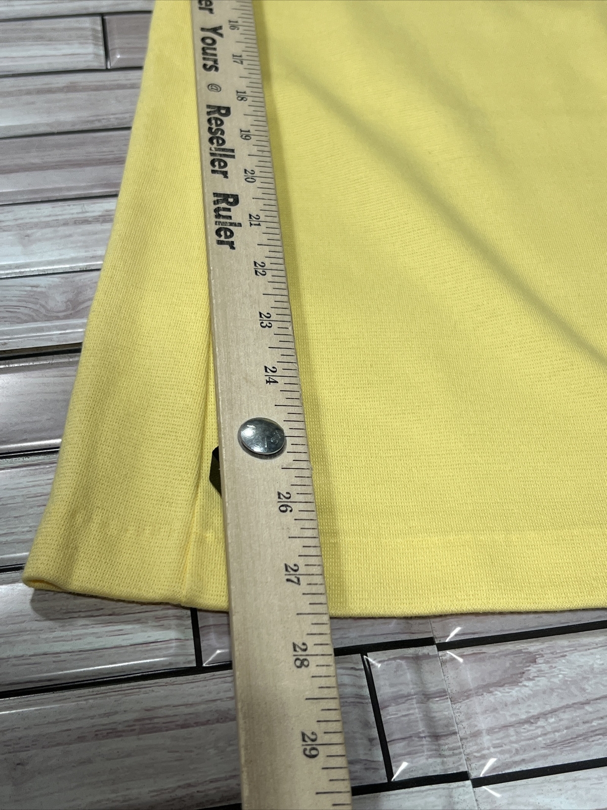 Vintage Pandora yellow Pant Womens 23×11.5×27.5 wide leg Knit Hippie 1970s Disco