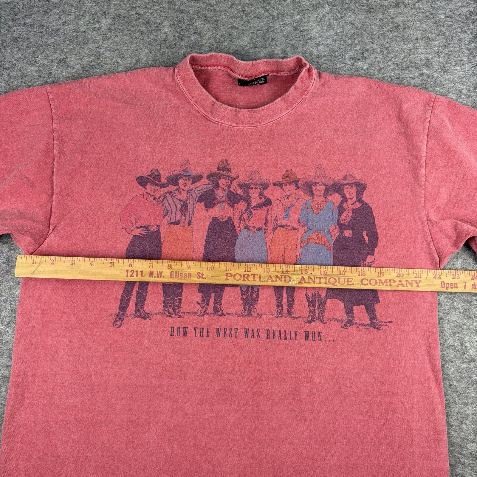 Vintage Cowgirl Shirt How The West Was Really Won Western T-Shirt Large USA Made