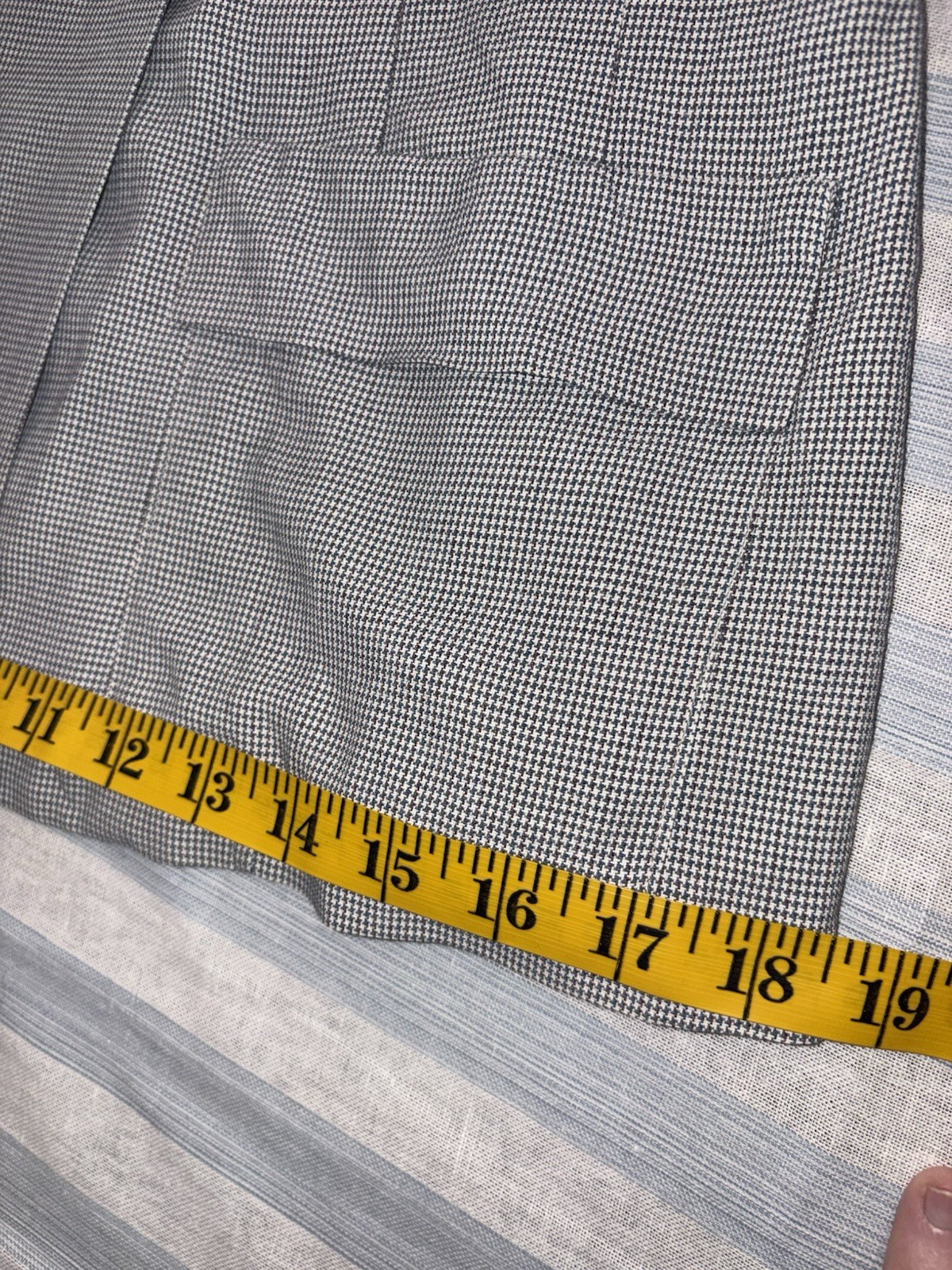 Vintage 1940s Linen Jacket Houndstooth Women’s Medium Majestic Season Maker Gray