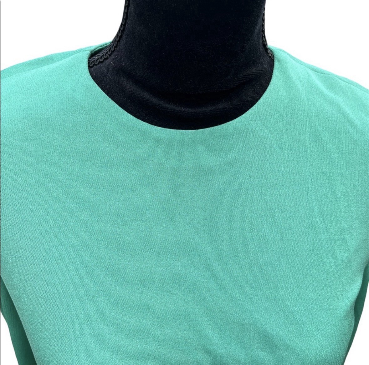 Vintage Morty Sussman Mollie Parnis Boutique Green Knit Dress Luxury Sz sm/md