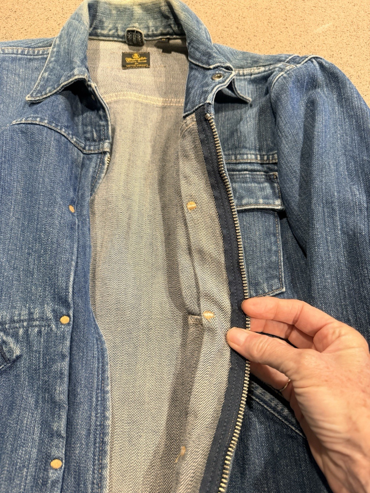 Vintage Wrangler for United Arrows Men’s Blue Denim Jacket M Regular