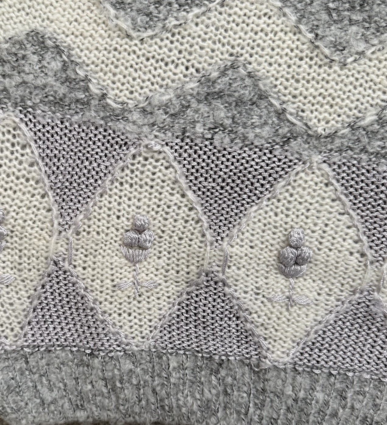 Vintage 80s Knit Pullover Sweater Womens Medium Coastal Grandma Pastel Feminine