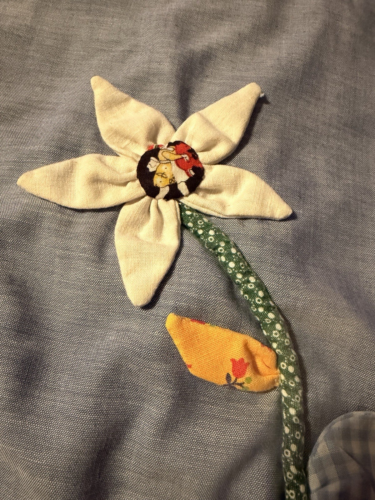 Vintage 1970’s JCPenney Big Mac Button Up Shirt Ladies Large Blue Flowers Rare