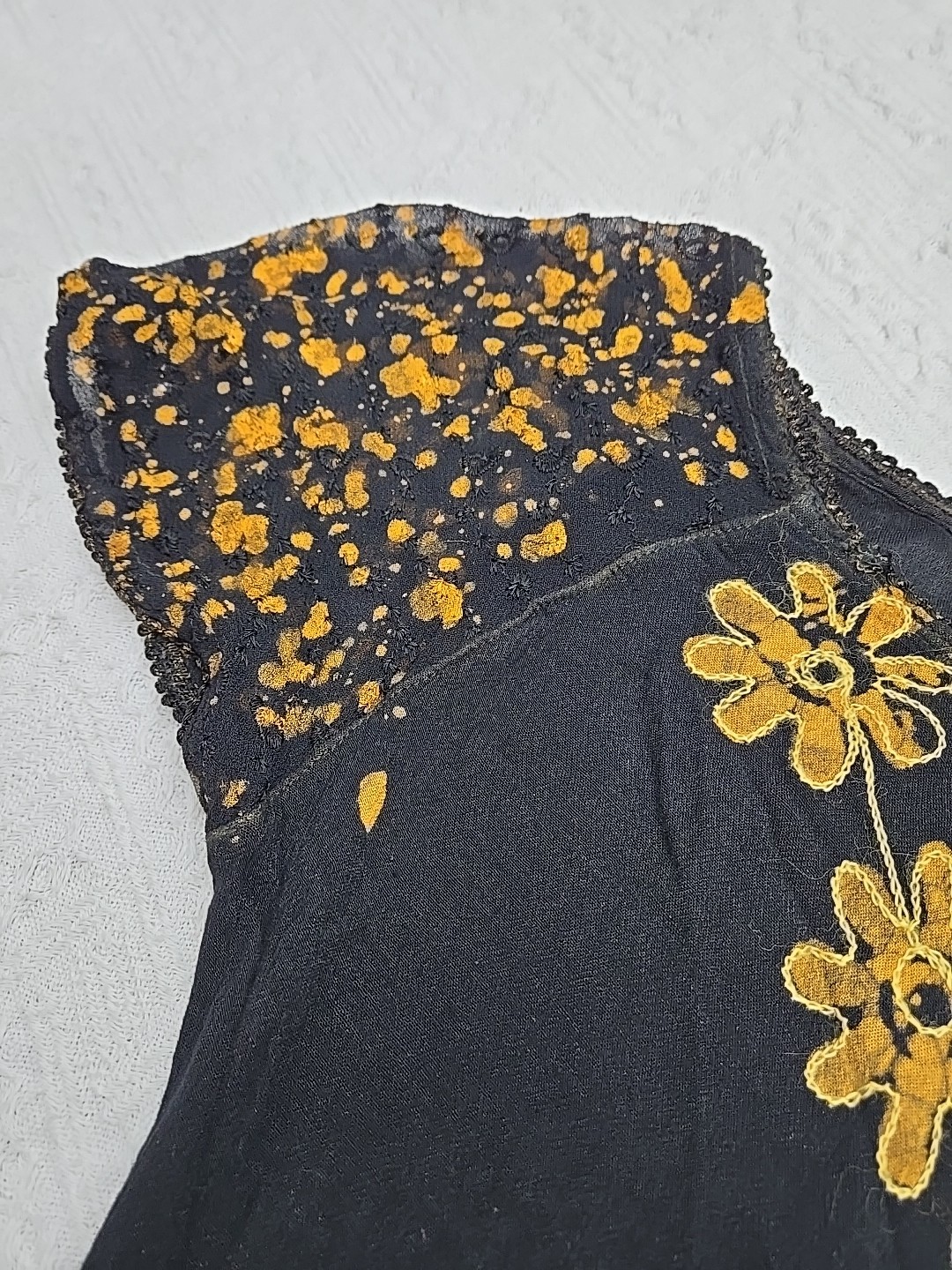 Beautiful Royal Moda Dress Embroidered Boho Size M/L SEE MEASUREMENTS VTG