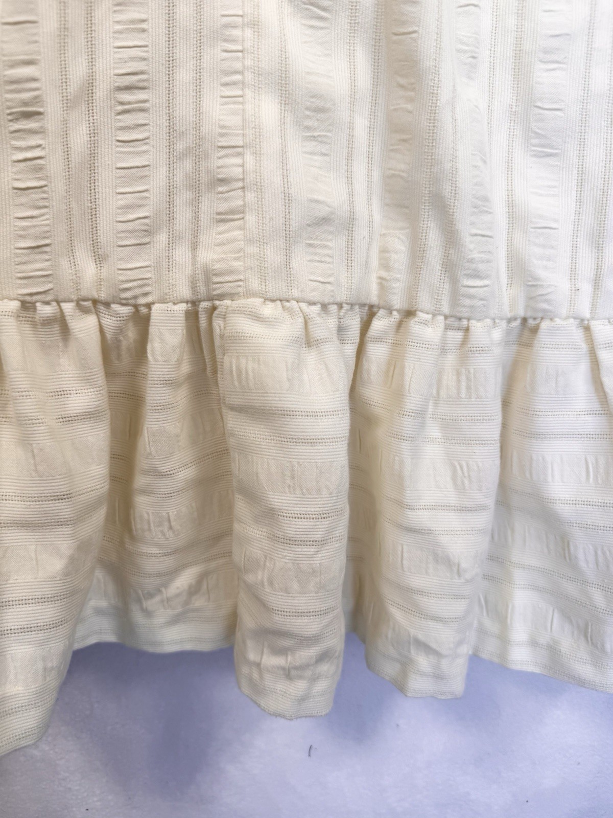 Vintage 70s Prairie Maxi Dress Cream Lace Edwardian Revival Embroidered Rose XS