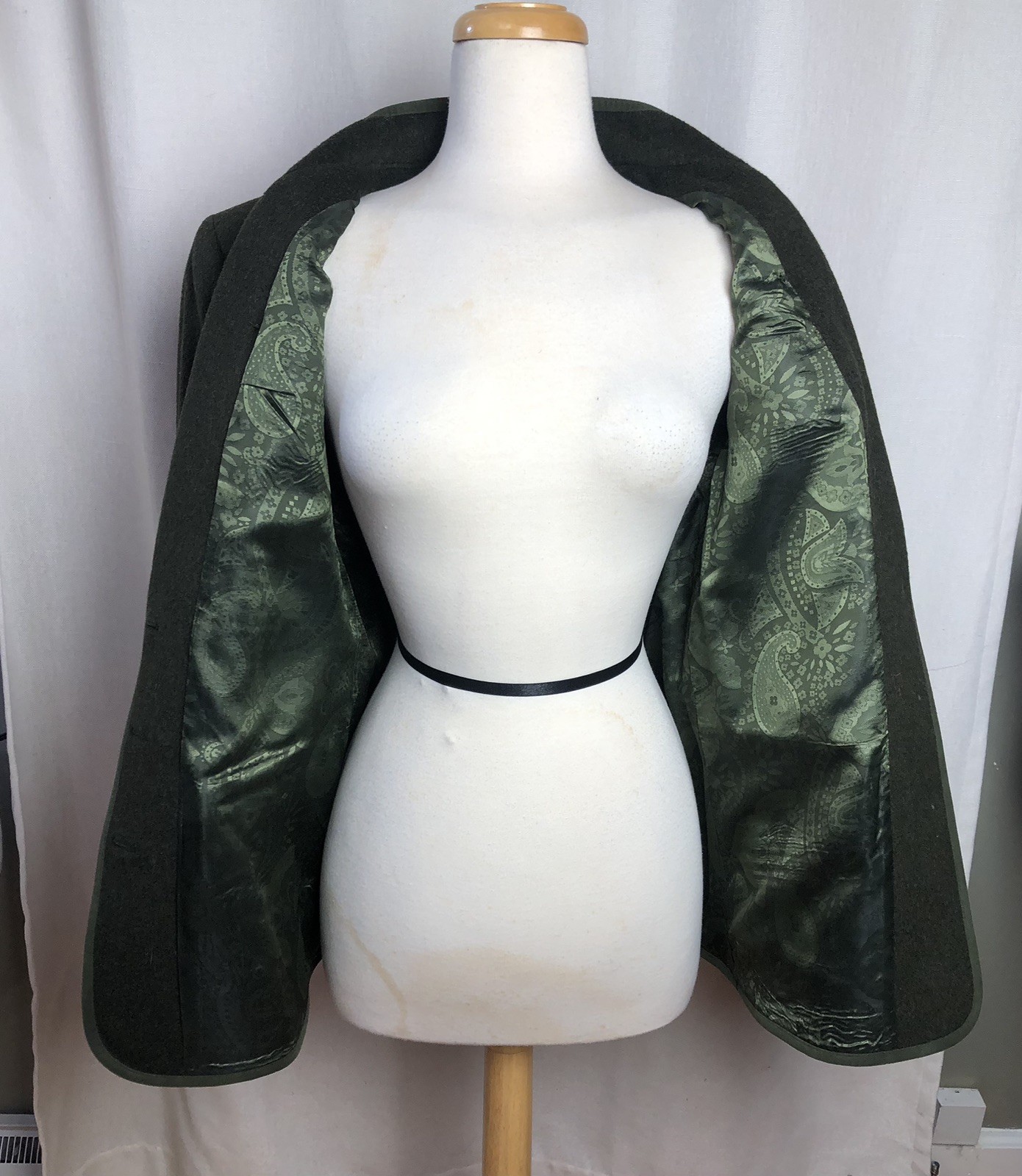 Vtg Austrian Loden Wool Jacket Green Tyrolean Tyrol Trachten Women US 2–4 EU 34