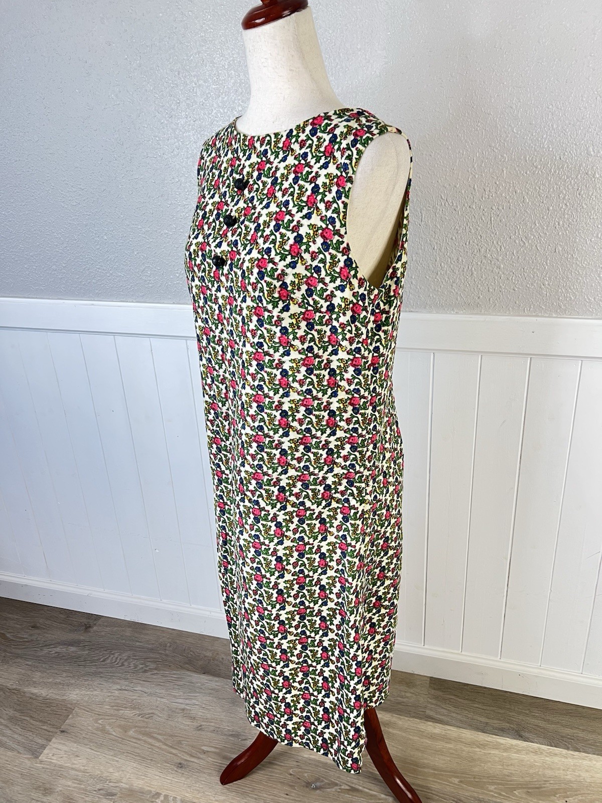 Vtg 70’s Floral Mod Jantzen Dress Womens Size 14 Colorful Sheath Retro Gogo 60s