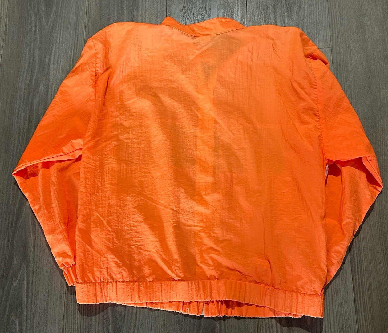 Vintage L.A. Gear Orange & White Track Jacket Windbreaker Size L