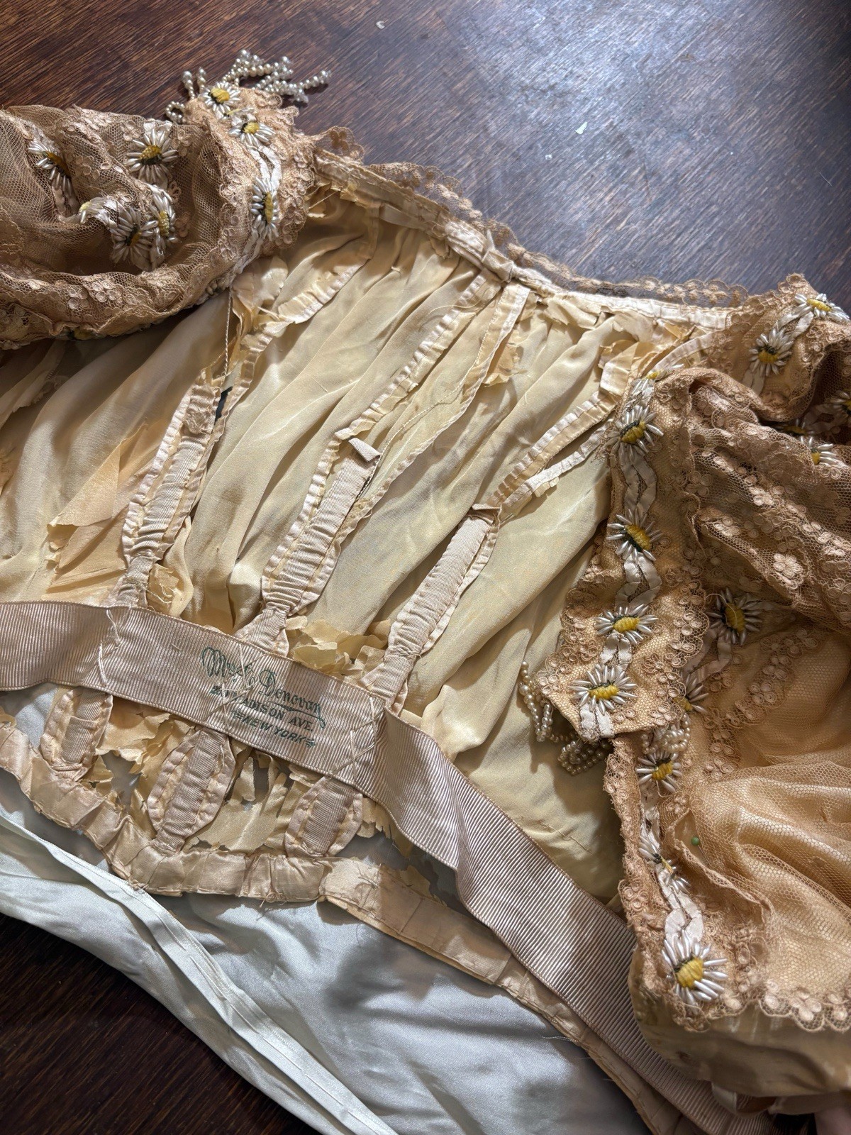 Antique dress bodice Edwardian 1900s Mrs. Donovan NYC – Couture