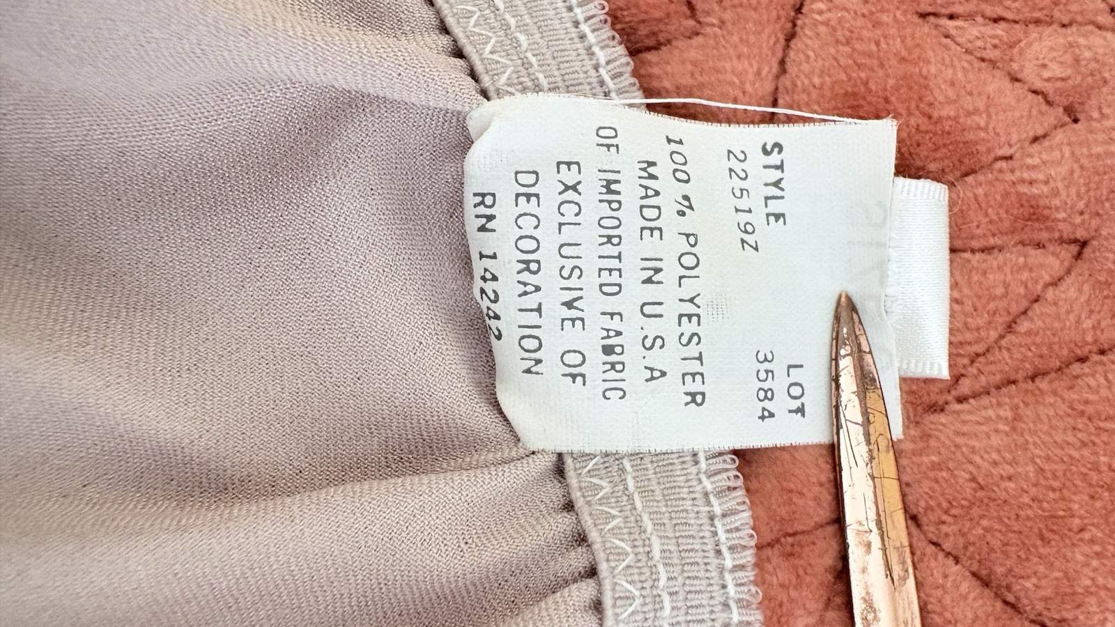Christian Dior Vintage Cafe Au Lait Satin Lace Panties Size 6 Made in USA NWT