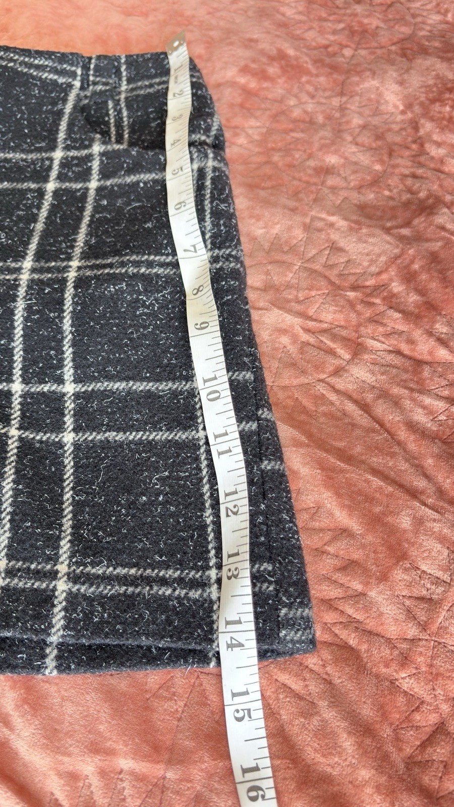 Vintage Esprit Wool Blend Plaid High Waist Shorts Made In USA Women’s 9/10 S M