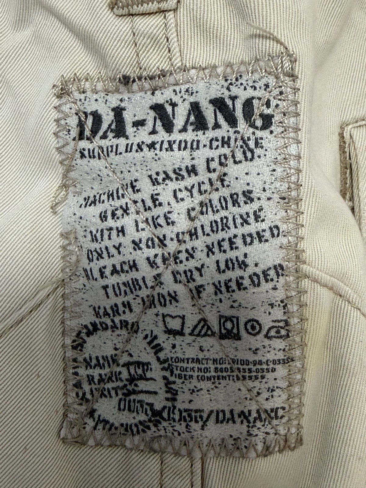 Vintage Y2K Da Nang „Surplus Indo-Chine” Embroidered Vietnam Map Cargo Pants