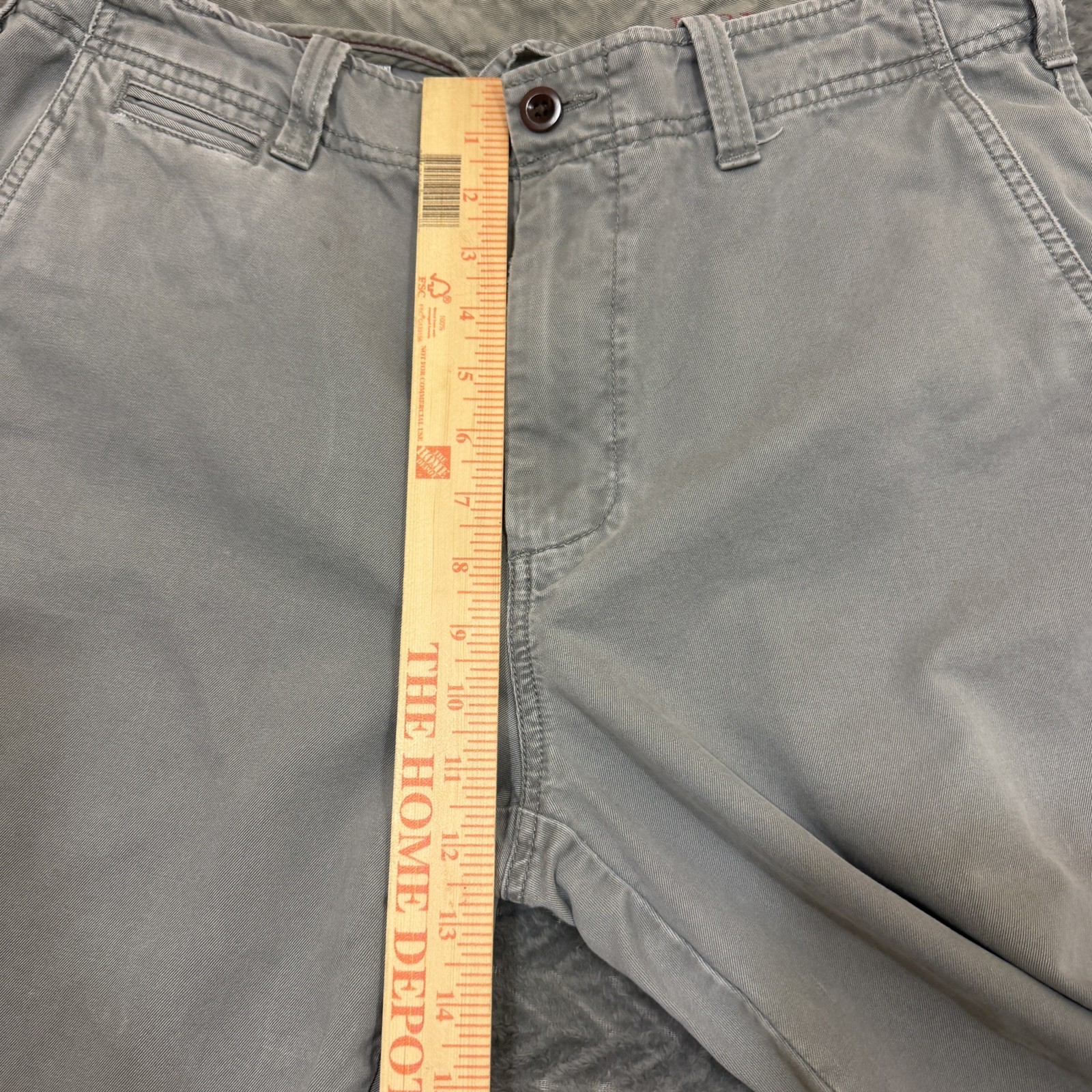 J Crew Bootcut Pants Men 33×32 Stretch Gray Vtg Preppy