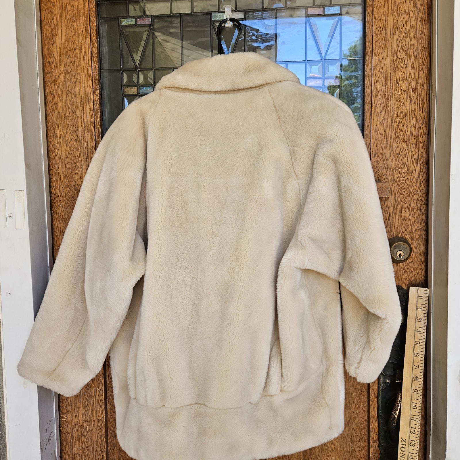 Hillmoor of New York Vtg Tan Cream Faux Fur Women’s Jacket/Coat Size 12