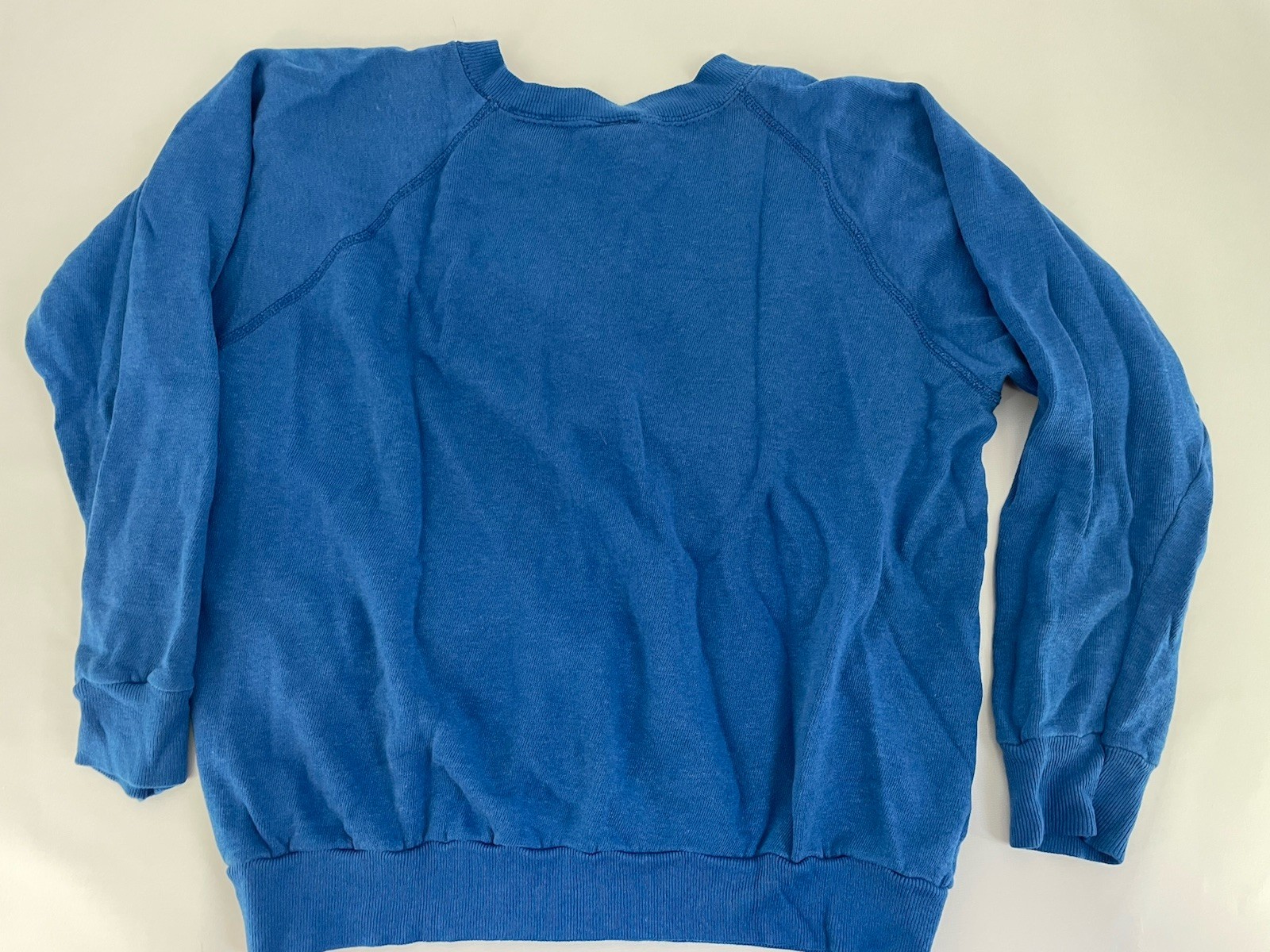 Vintage Threadbare Royal Blue Sweatshirt M Soft Acrylic Cotton Blend