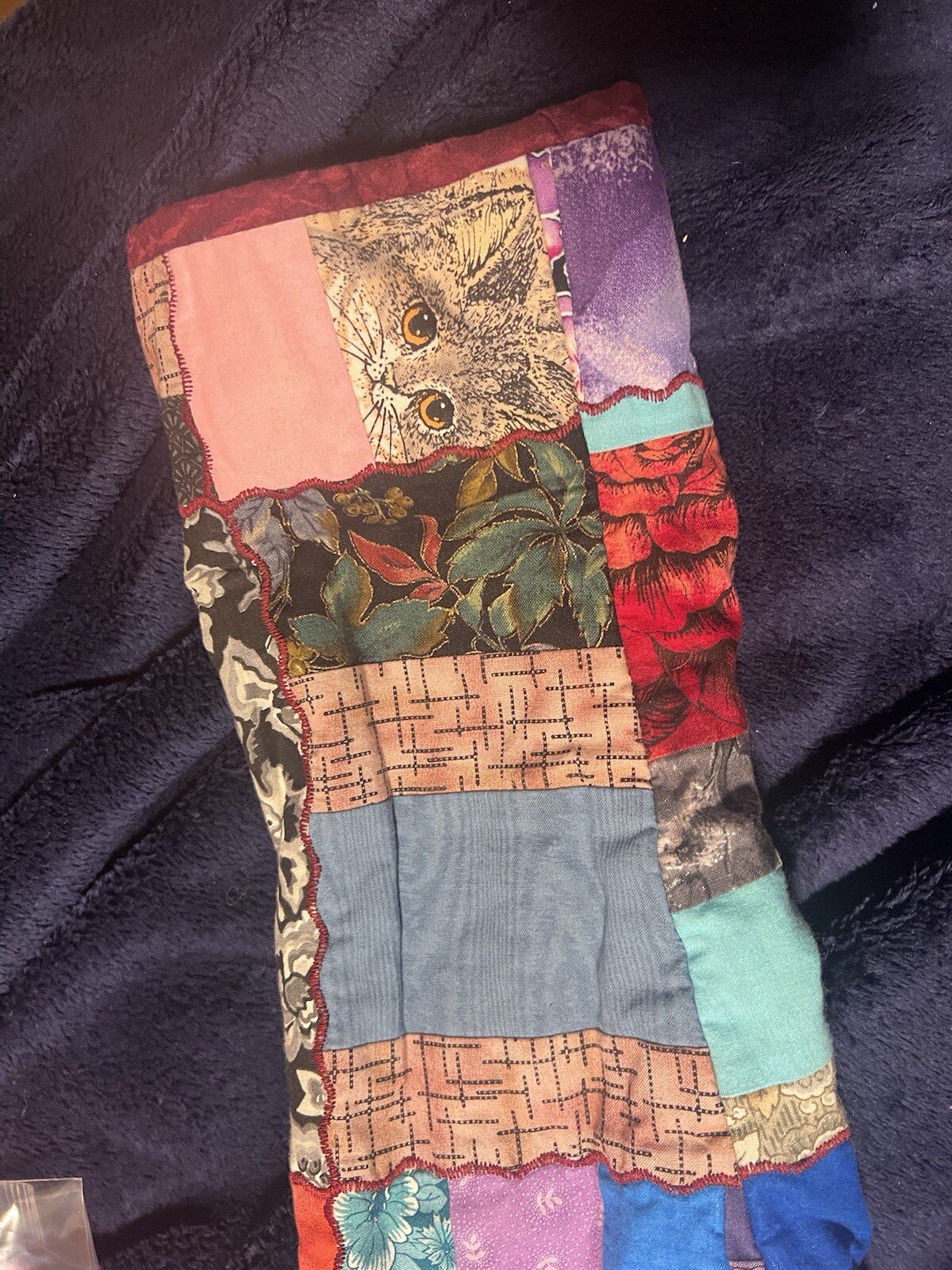Handmade Patchwork Women’s Jacket Flowers Cats Plants Large Vintage