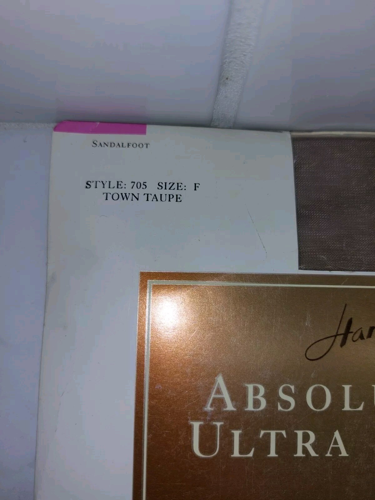 Hanes Absolutely Ultra Sheer Pantyhose Style #705 Size F Town Taupe Sandlefoot