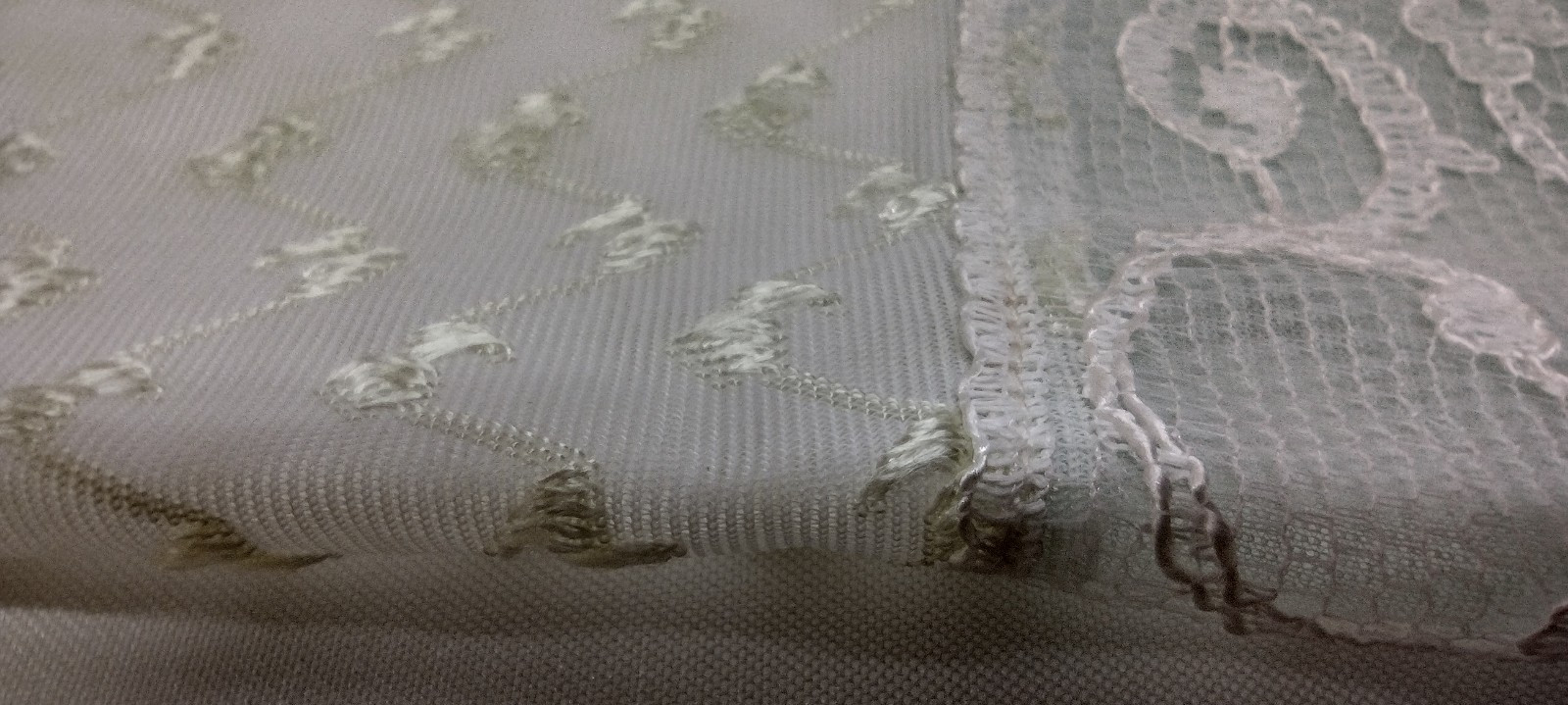 Lace Skirt Slip Chartreuse 50s Nylon Sheer On Mint White Lace Medium VINTAGE