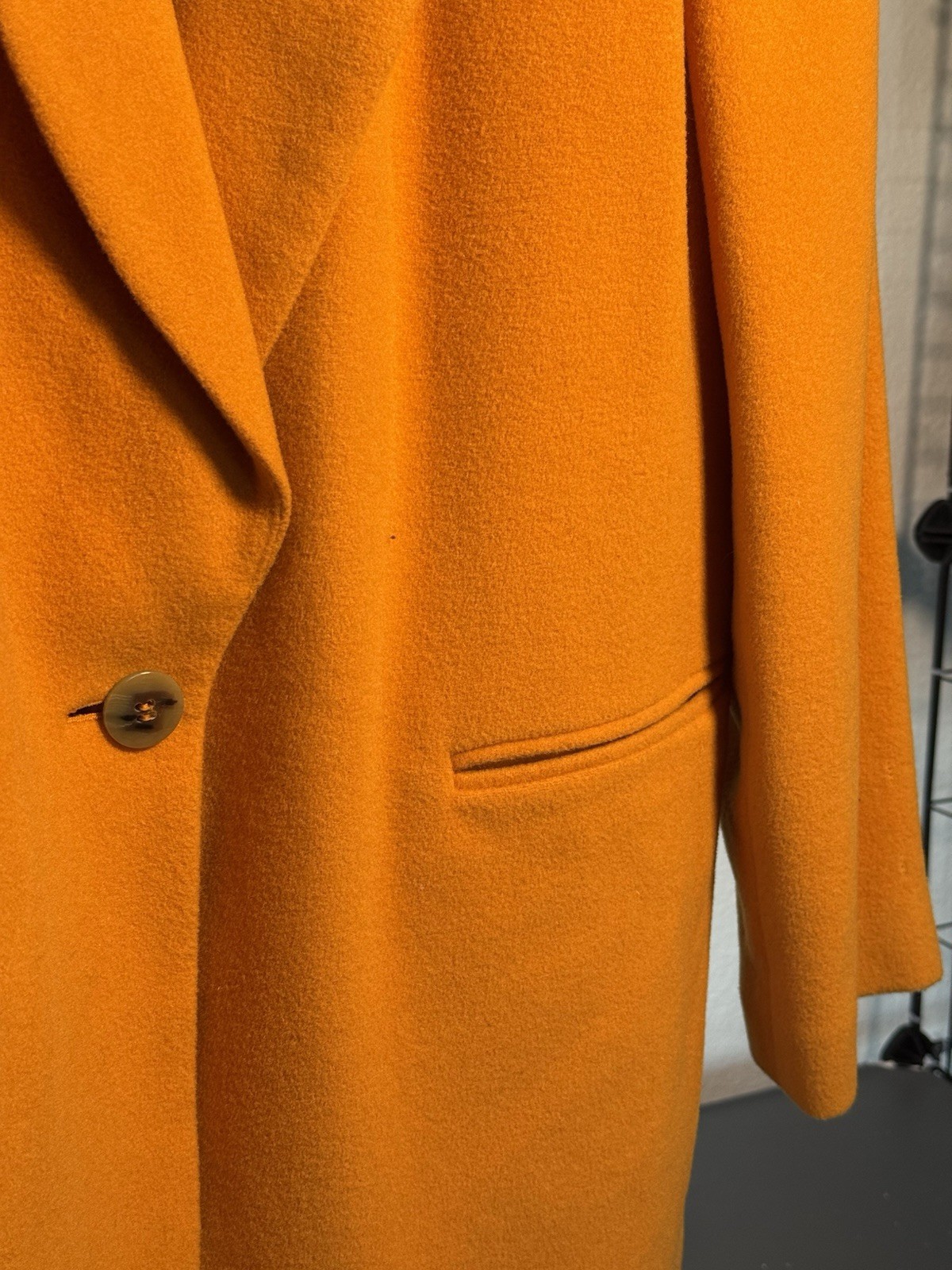 Vintage 90s Made n Russia Mustard Yellow Cashmere Wool Blazer Studio 205 Size 10