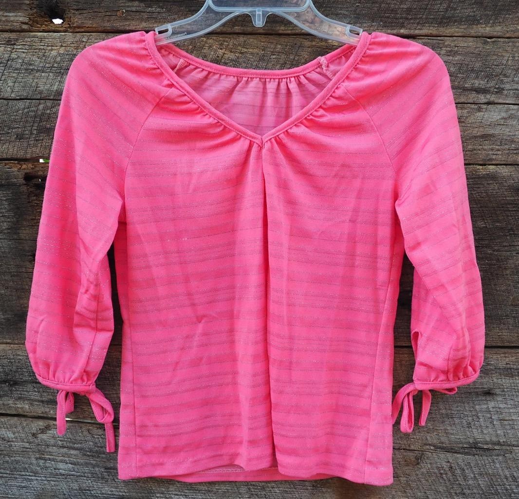 Womens Pink Polyester Shirt 1980’s