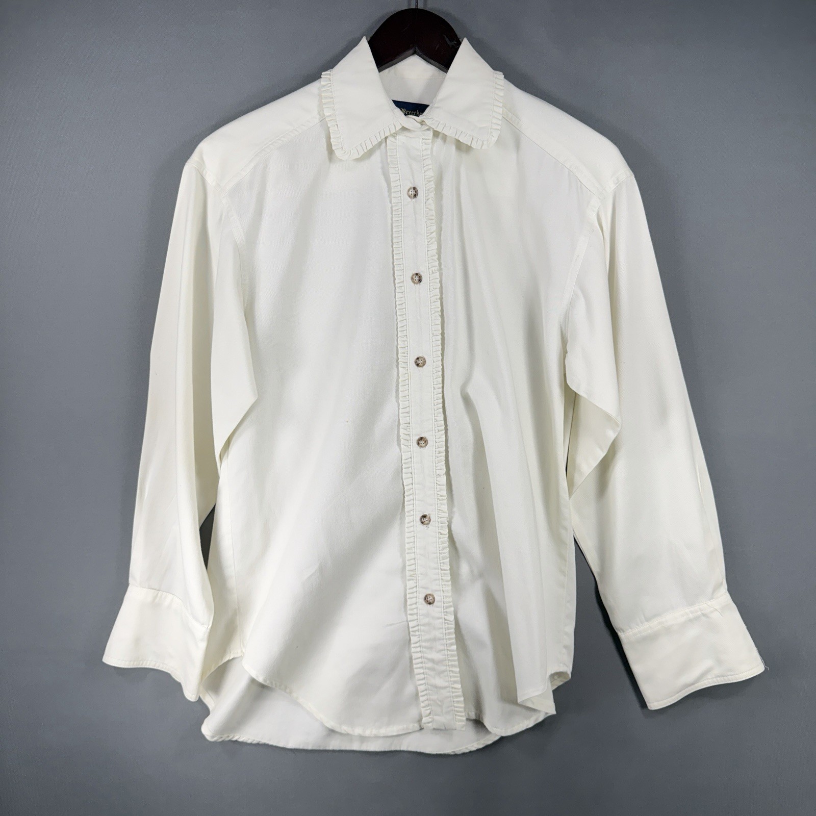 Vtg Breeches Ruffle Collar Blouse Top Womens 2 Prairie Cottagecore Romantic USA