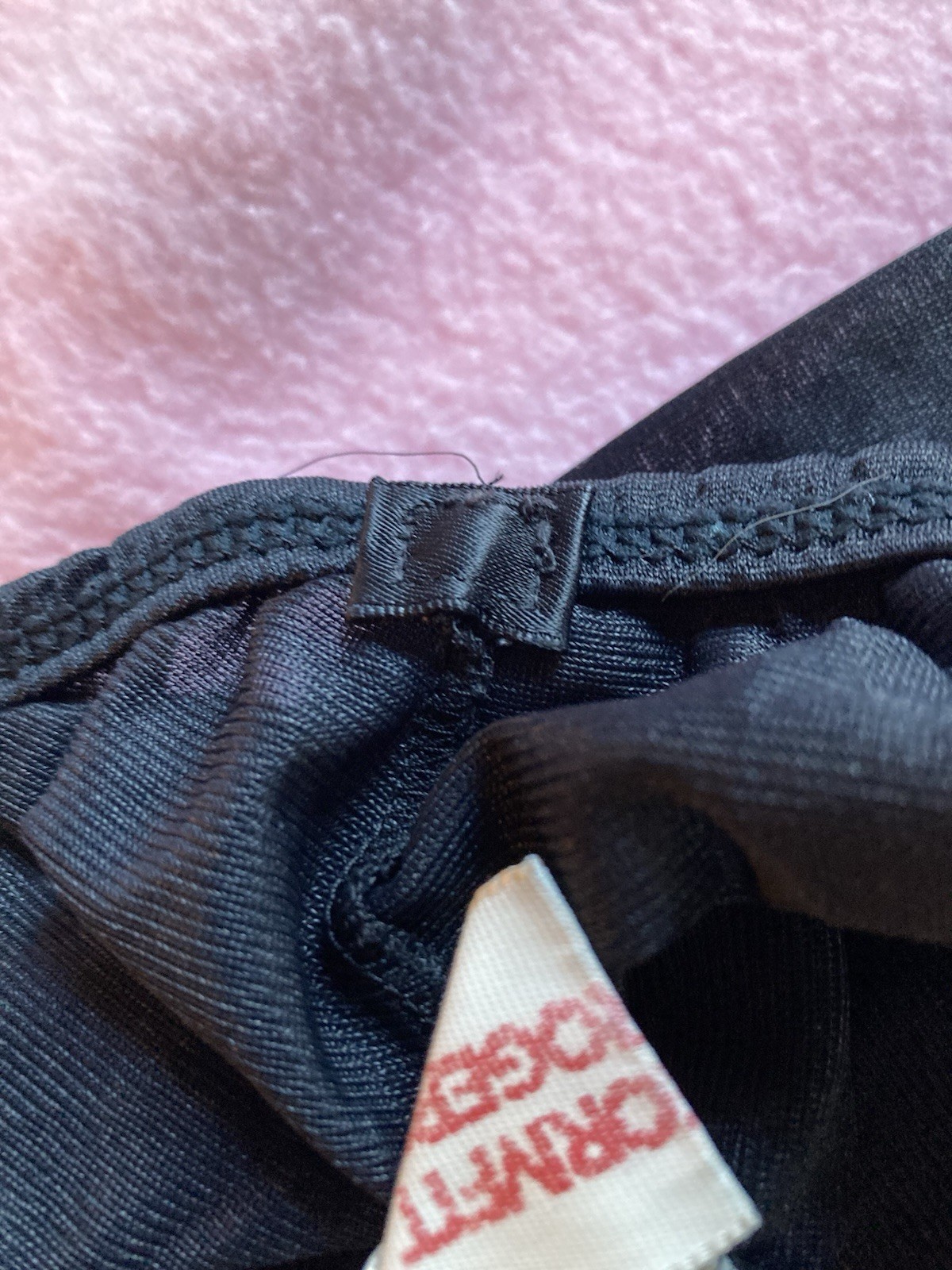 Vintage Formfit Rogers 1/2 Slip Black 6”Lace Satin Ribbon 28/32” waist