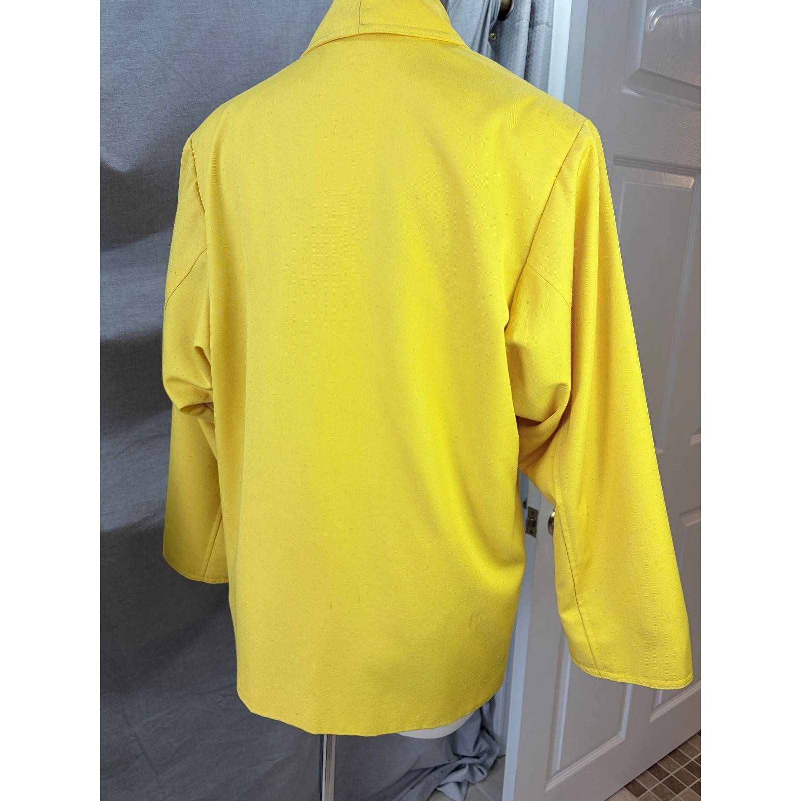 Vintage 80s Edith Flagg Three Flaggs Yellow Skirt Suit Skinner Couture Fabric 10