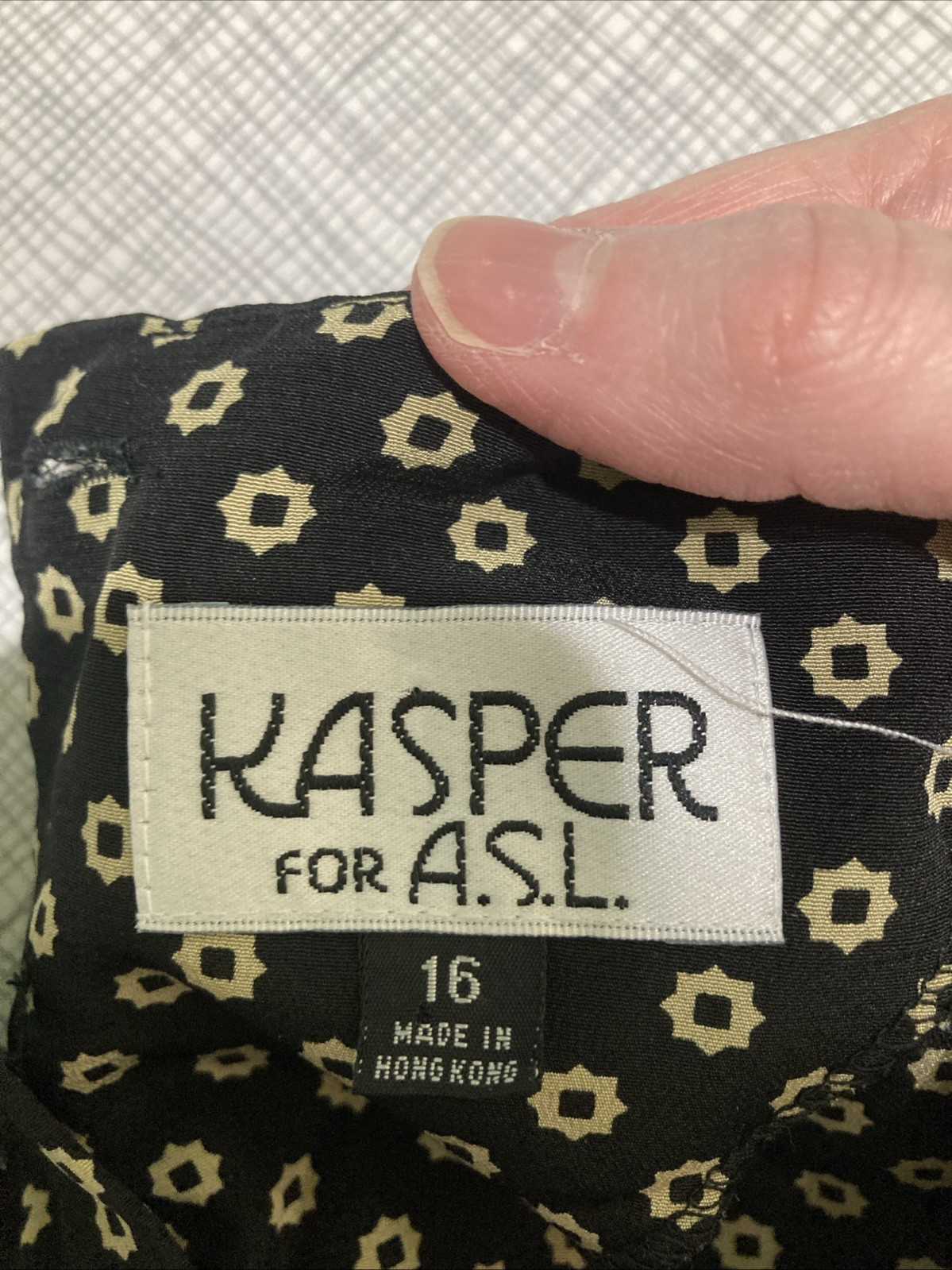 Vtg 80s 90s Kasper ASL Medallion Print Chiffon Skirt Set Sz 16 Pleated Two Piece
