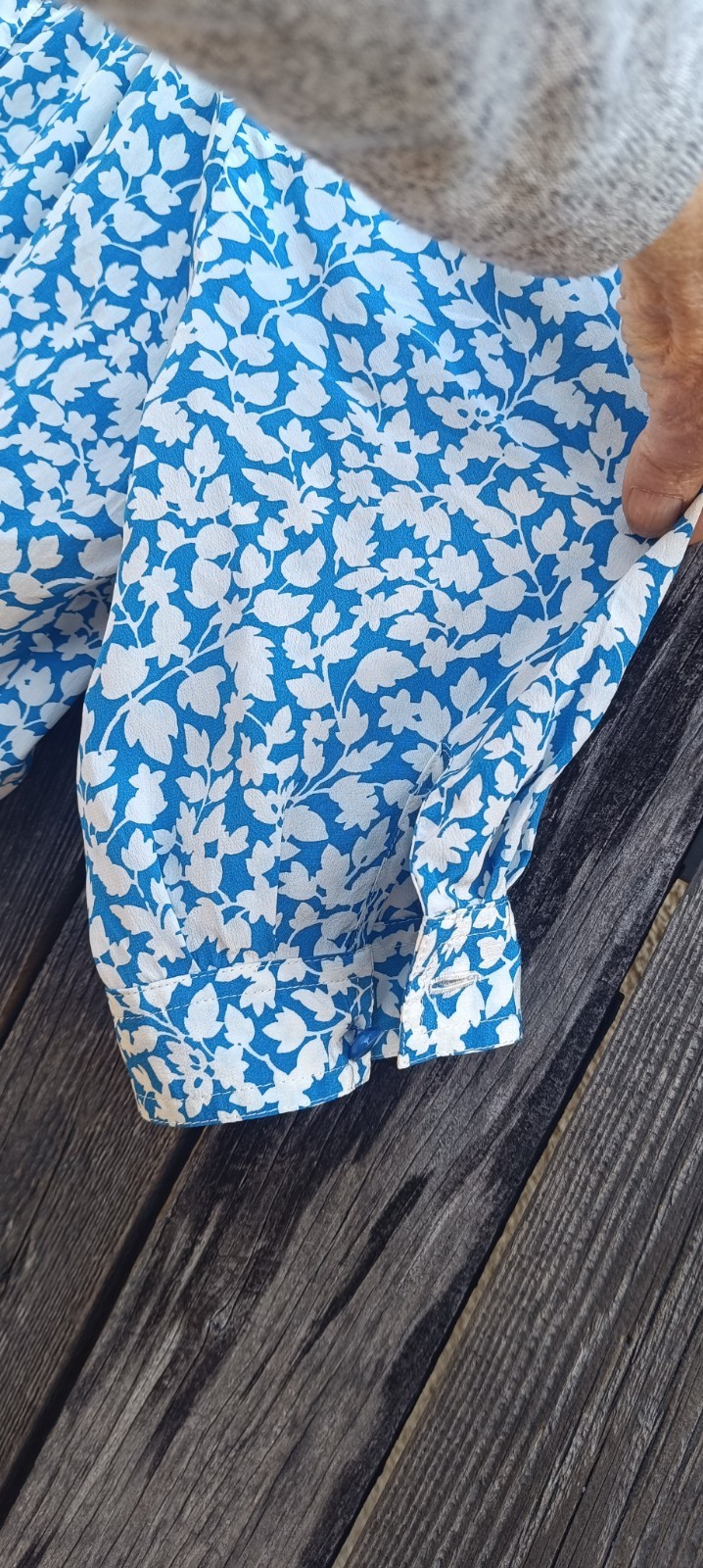 True Vintage 50s Dress Womens M 40 Blue White Hand Stitched Rockabilly Swing