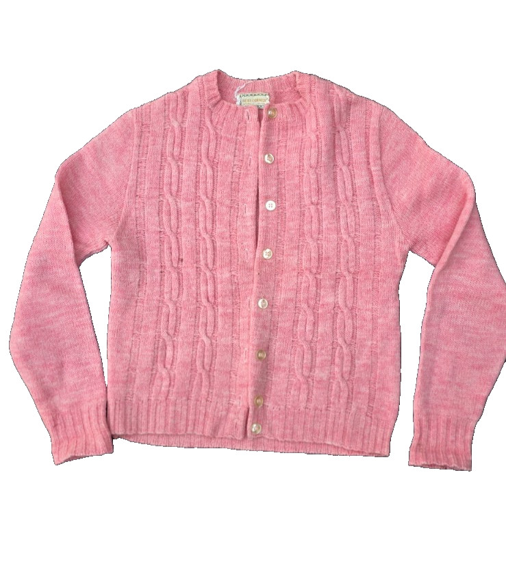 Vintage 1960s Russ Corner pink sweater 100% wool size S