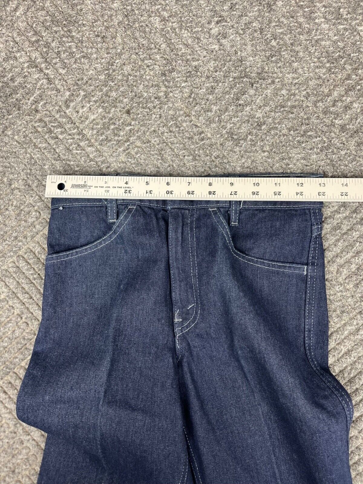 Vintage 70’s Levi’s Sailboat Patch Student Jeans Size 26×35 Blue Dark Flare NOS