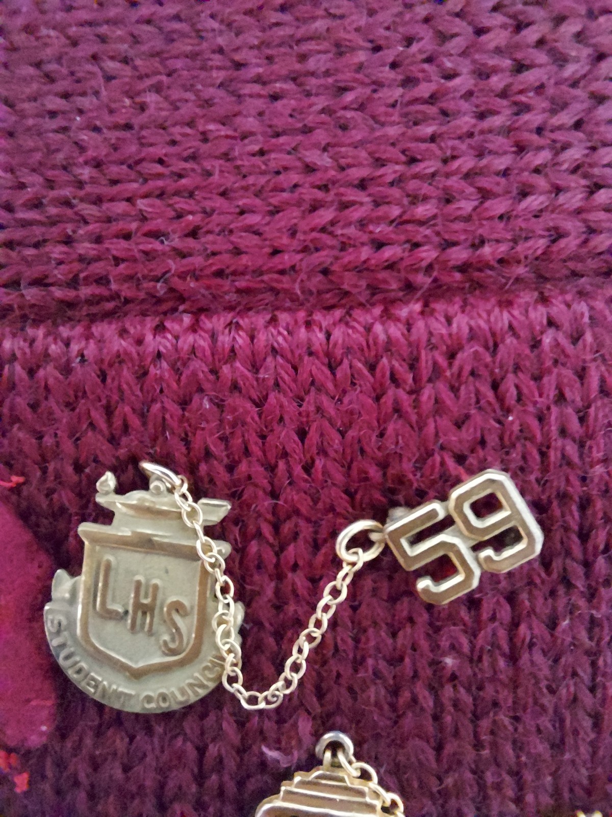 Vintage 1959 California Wool Varsity Letter Sweater with Original Pins