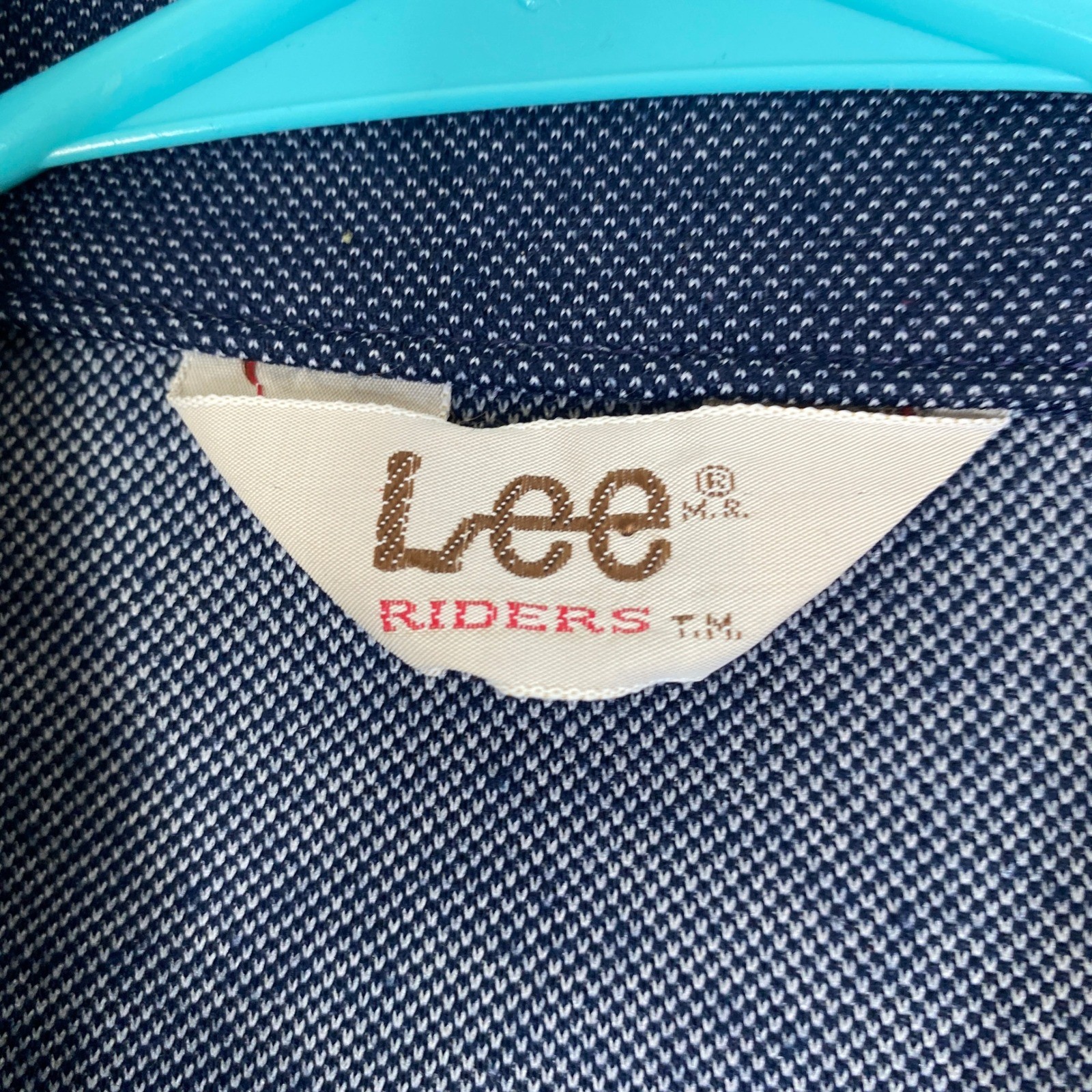 Vintage Lee Riders Blue Denim Look Snap Front Shirt Jacket 60s 70s ?