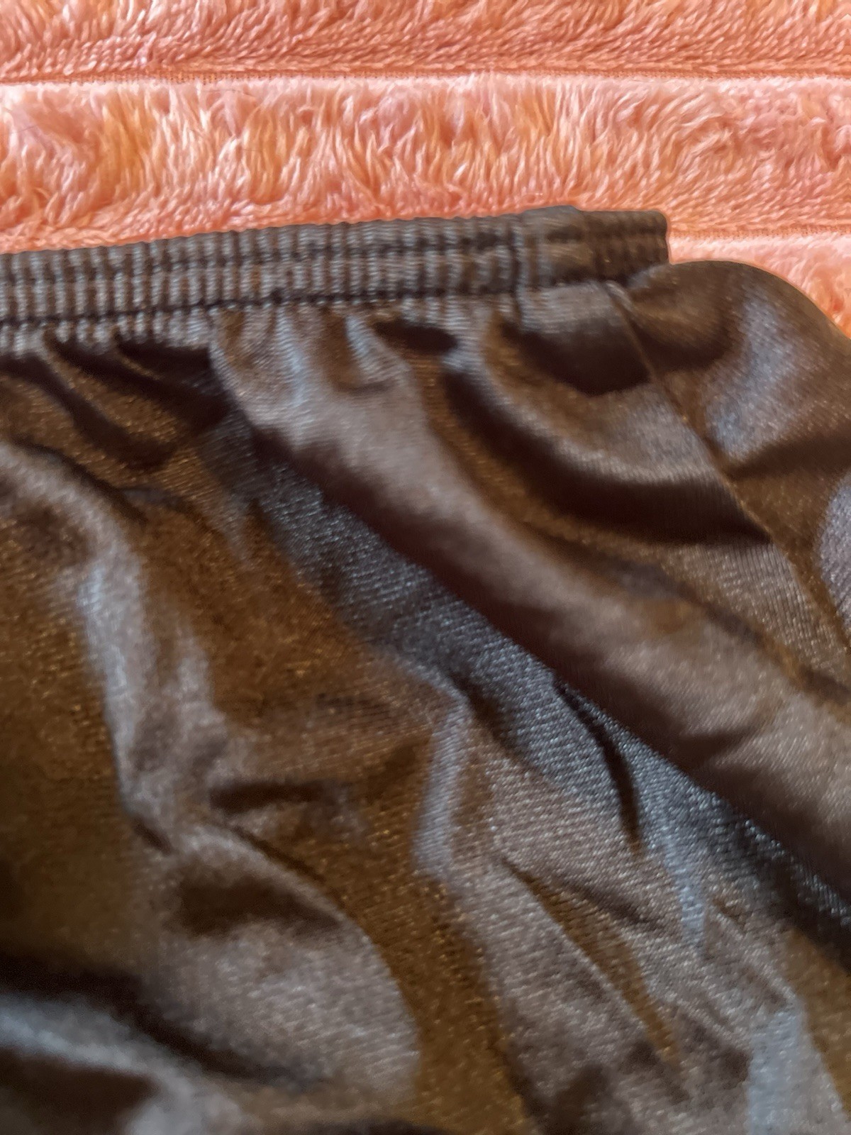 1980s VINTAGE BLACK NYLON & LACE MINI SKIRT HALF SLIP MAIDENFORM MED