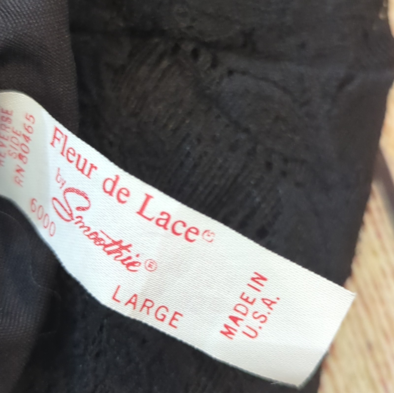 vintage high Waisted Black Chantilly Lace Satin panties Sexy Large NWOT