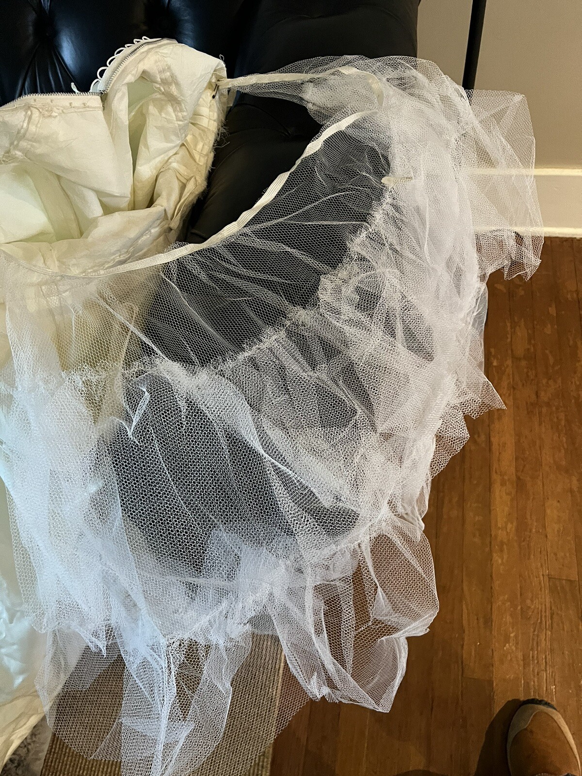 Vintage Alfred Angelo Edythe Vincent 1940-1950’s Taffeta And Lace Wedding Dress