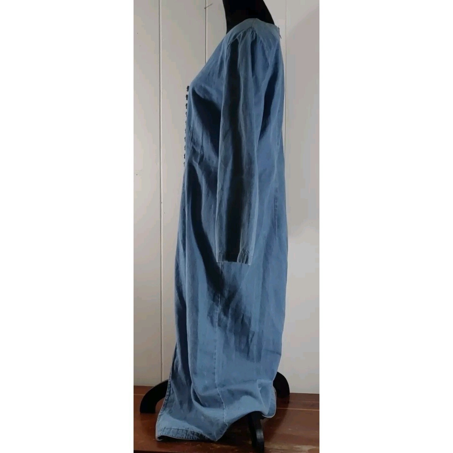 Y2K 90s Vintage MHM Melissa Harper Modest Prairie Denim Maxi Dress 1990’s XL