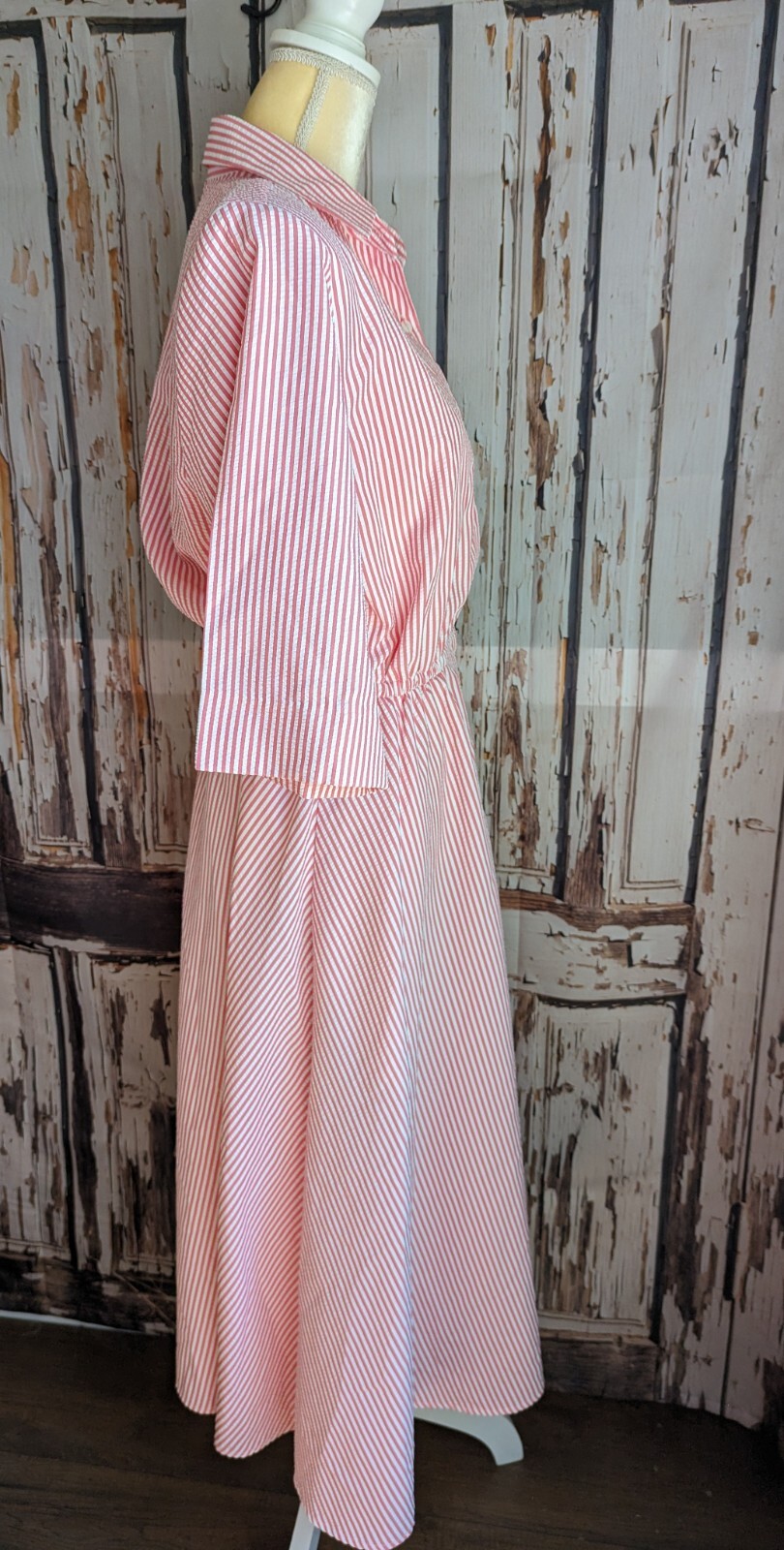 Vintage The Tog Shop Candystriper Buttondown Shirt Dress 10