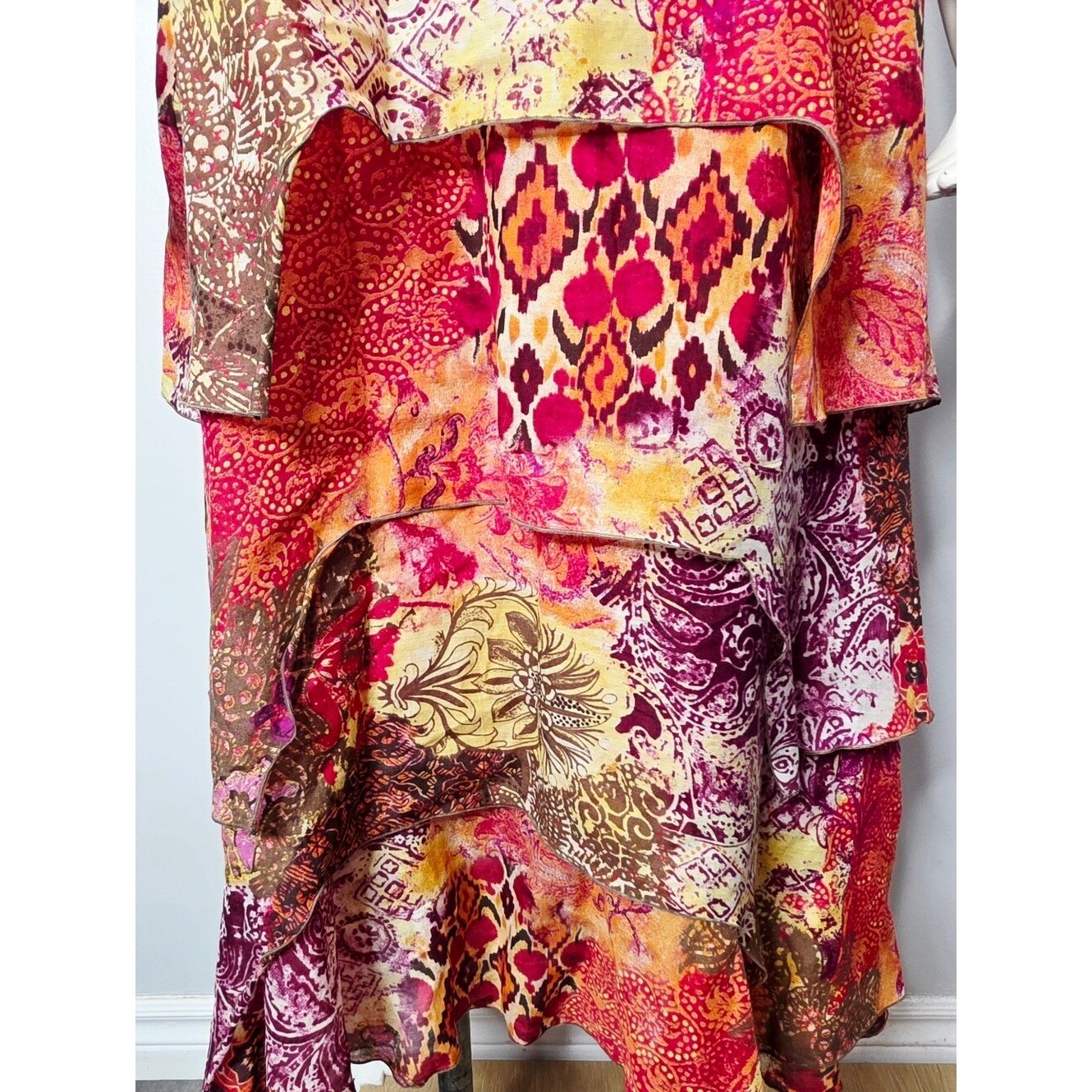 Vintage Y2K Boho Silk Blend Maxi Dress by Alba Conde